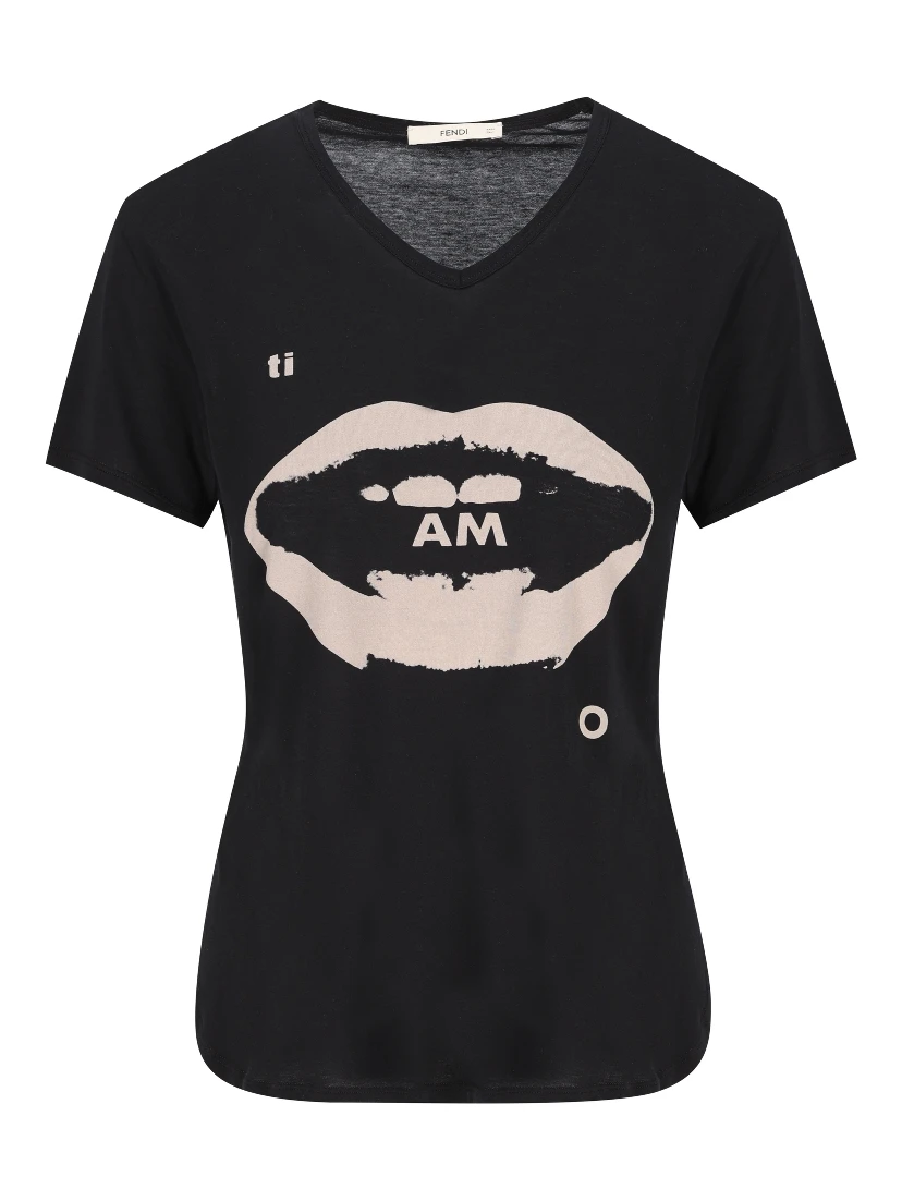 Fendi T-shirts and Polos Black