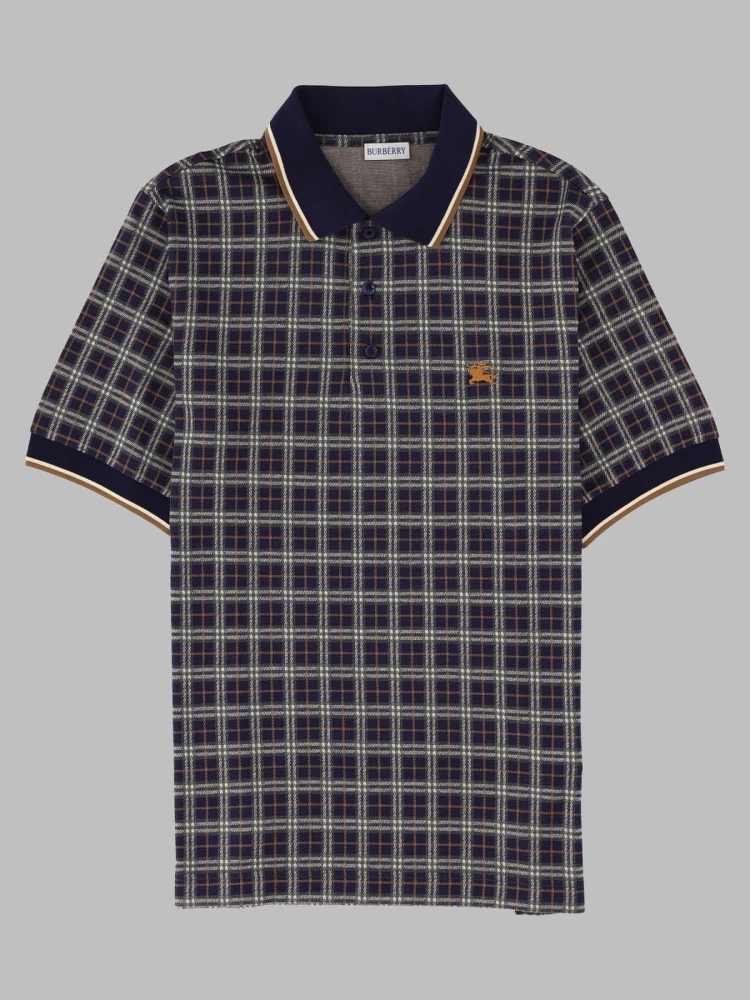 Polo in misto cotone Check