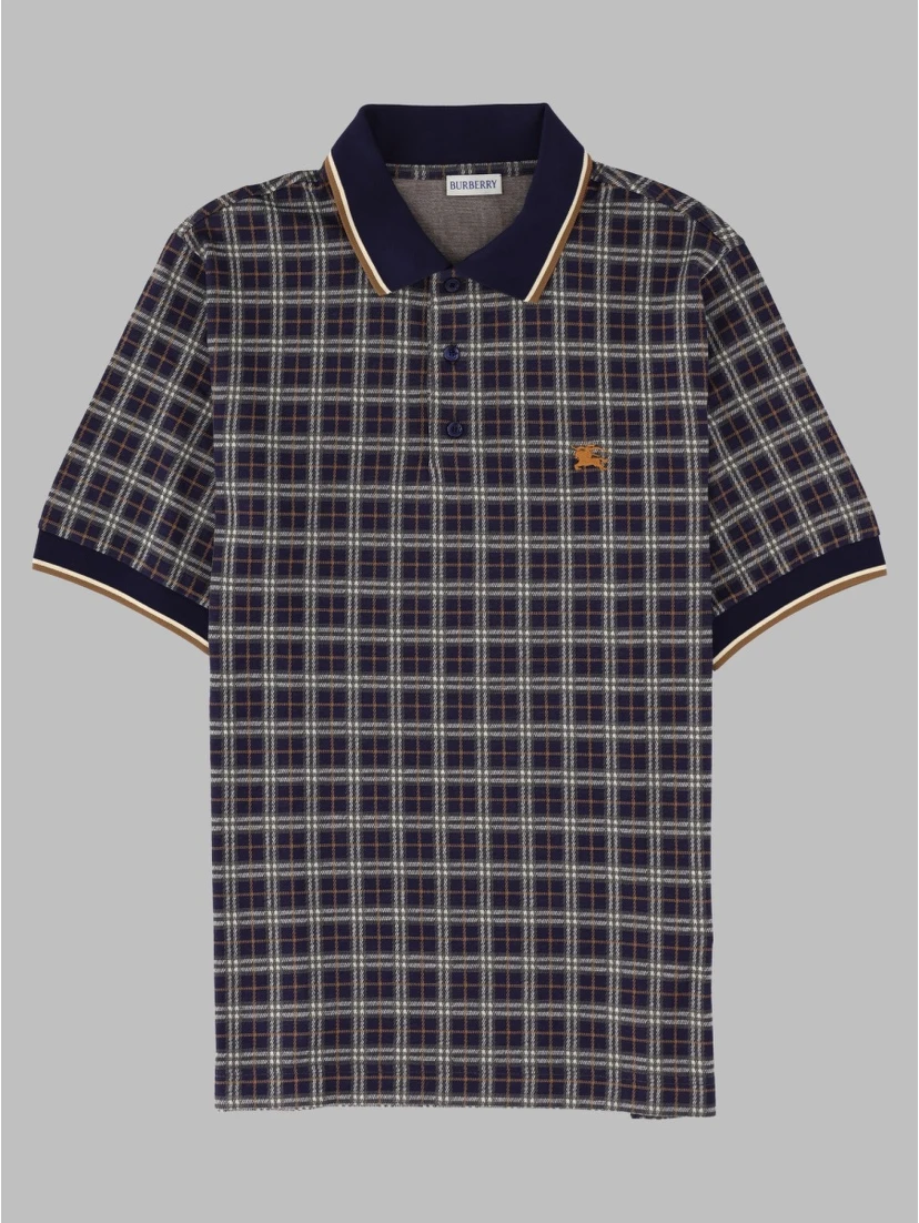 Polo in misto cotone Check
