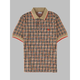 Polo in misto cotone Check