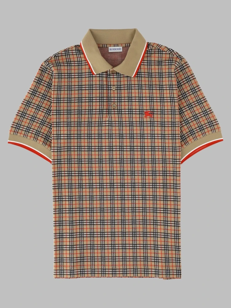 Polo in misto cotone Check