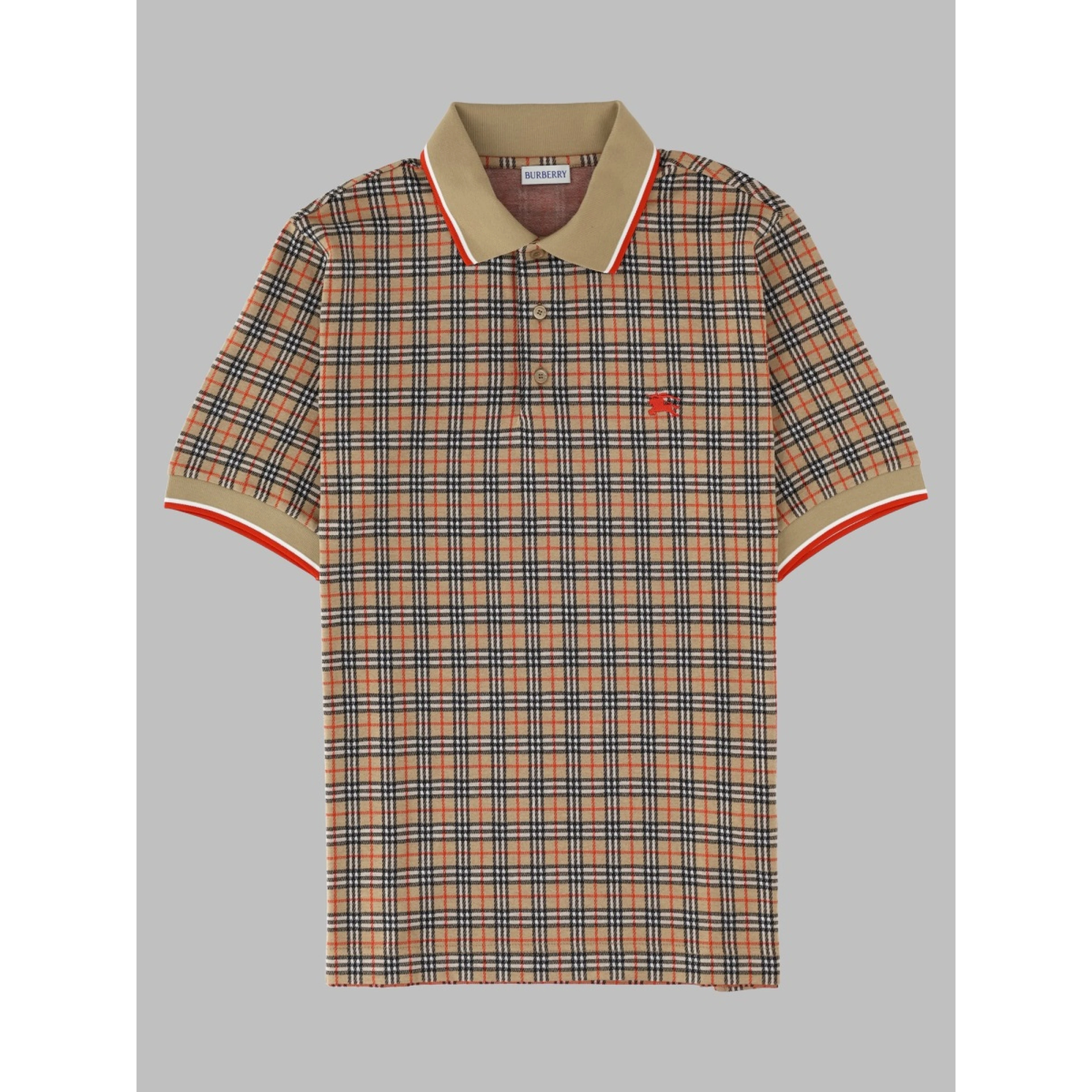 Polo in misto cotone Check