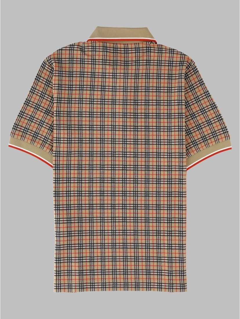 Polo in misto cotone Check