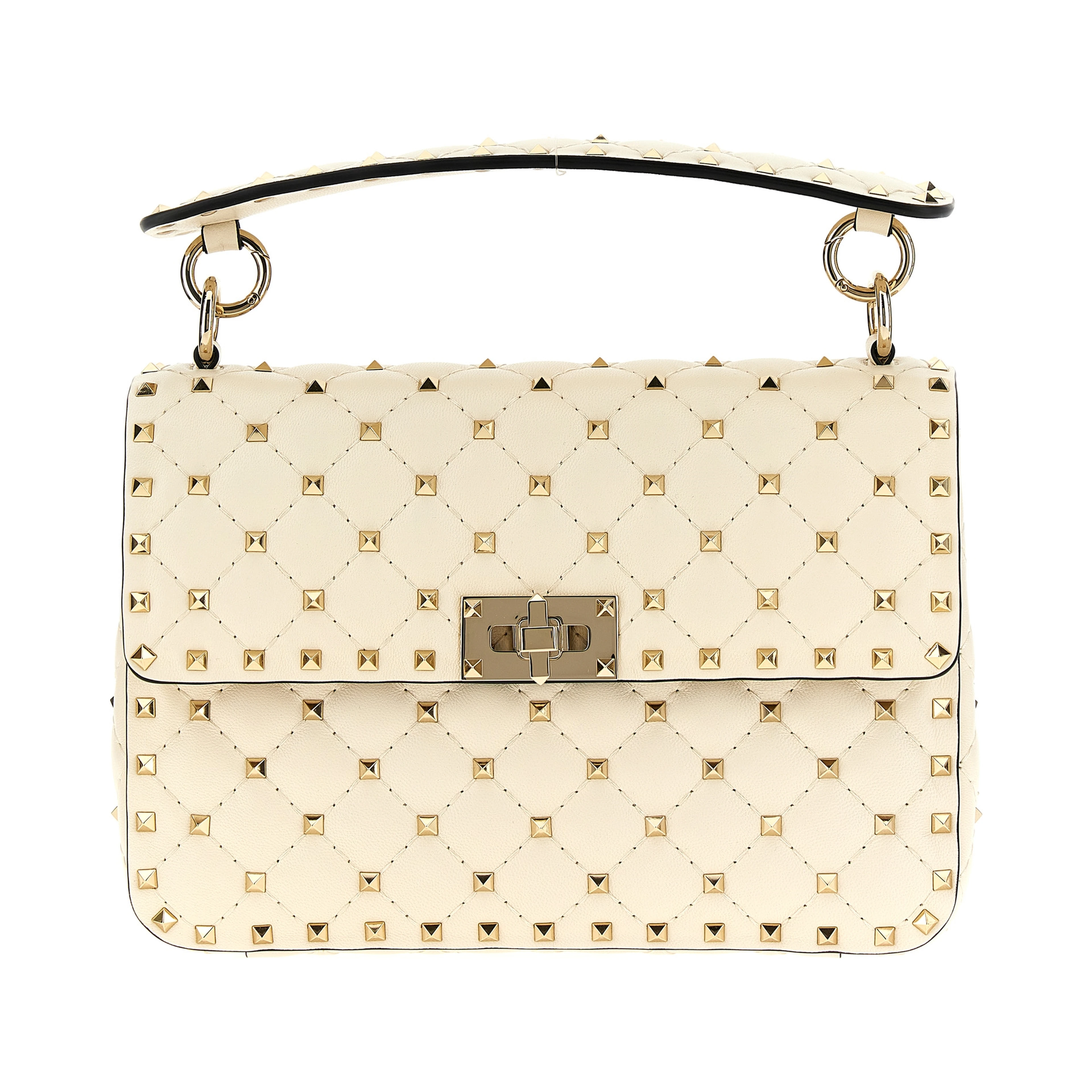 White Lamb Leather Shoulder Bag
