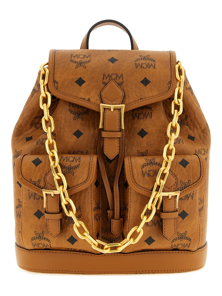 Brown Polyethylene Backpack