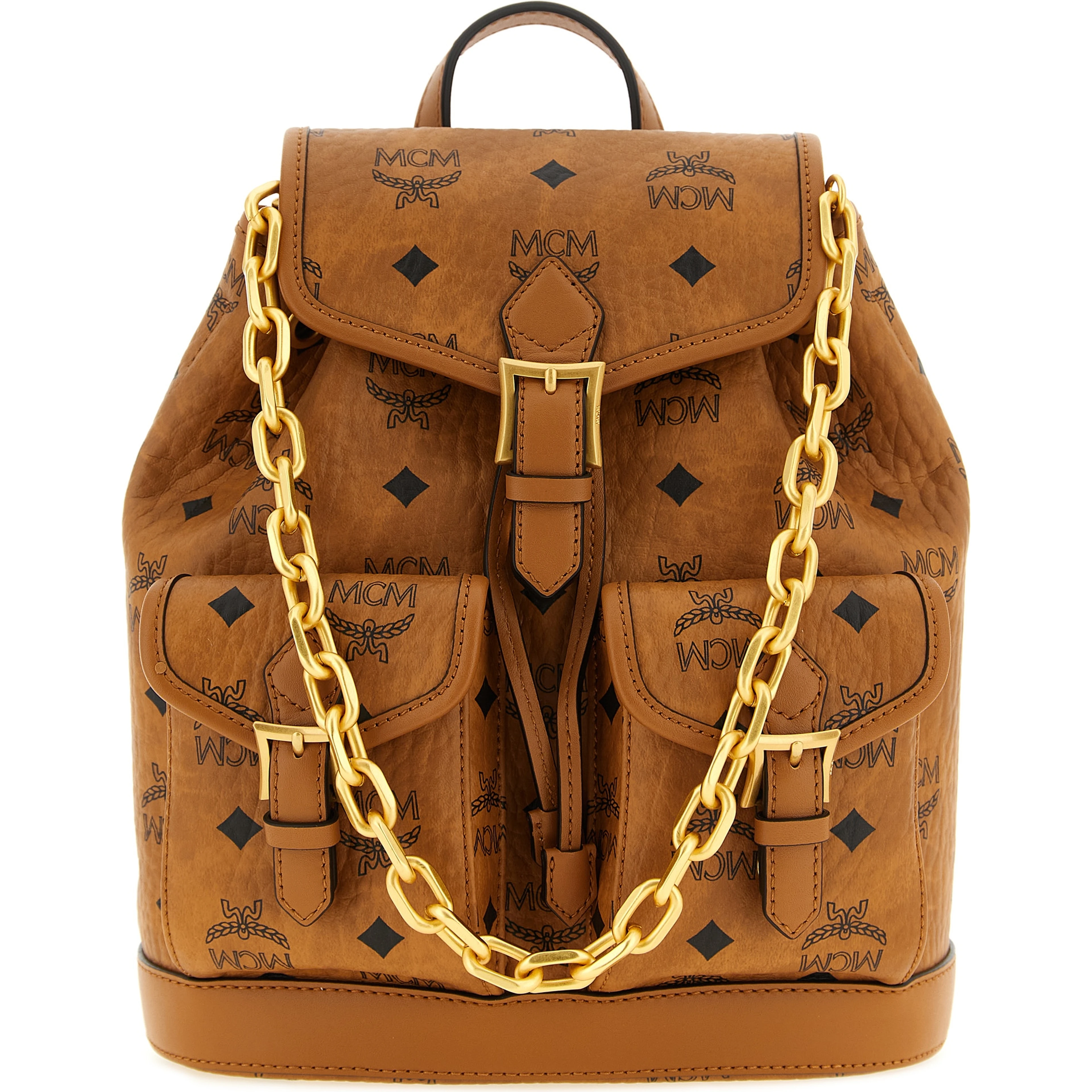 Brown Polyethylene Backpack