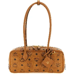 Brown Polyethylene Shoulder Bag