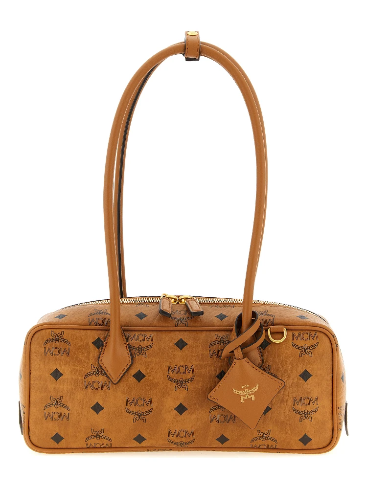 Brown Polyethylene Shoulder Bag