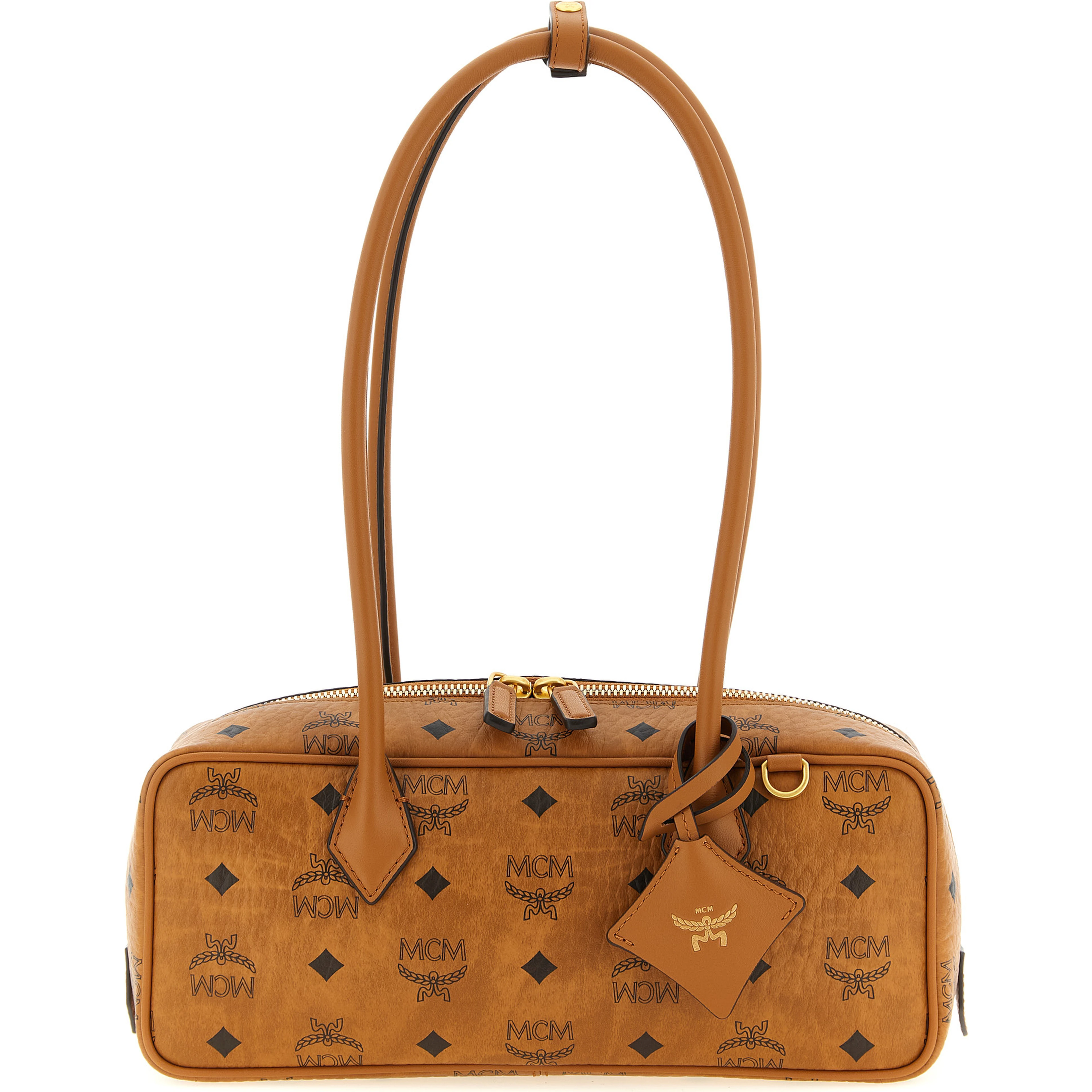 Brown Polyethylene Shoulder Bag