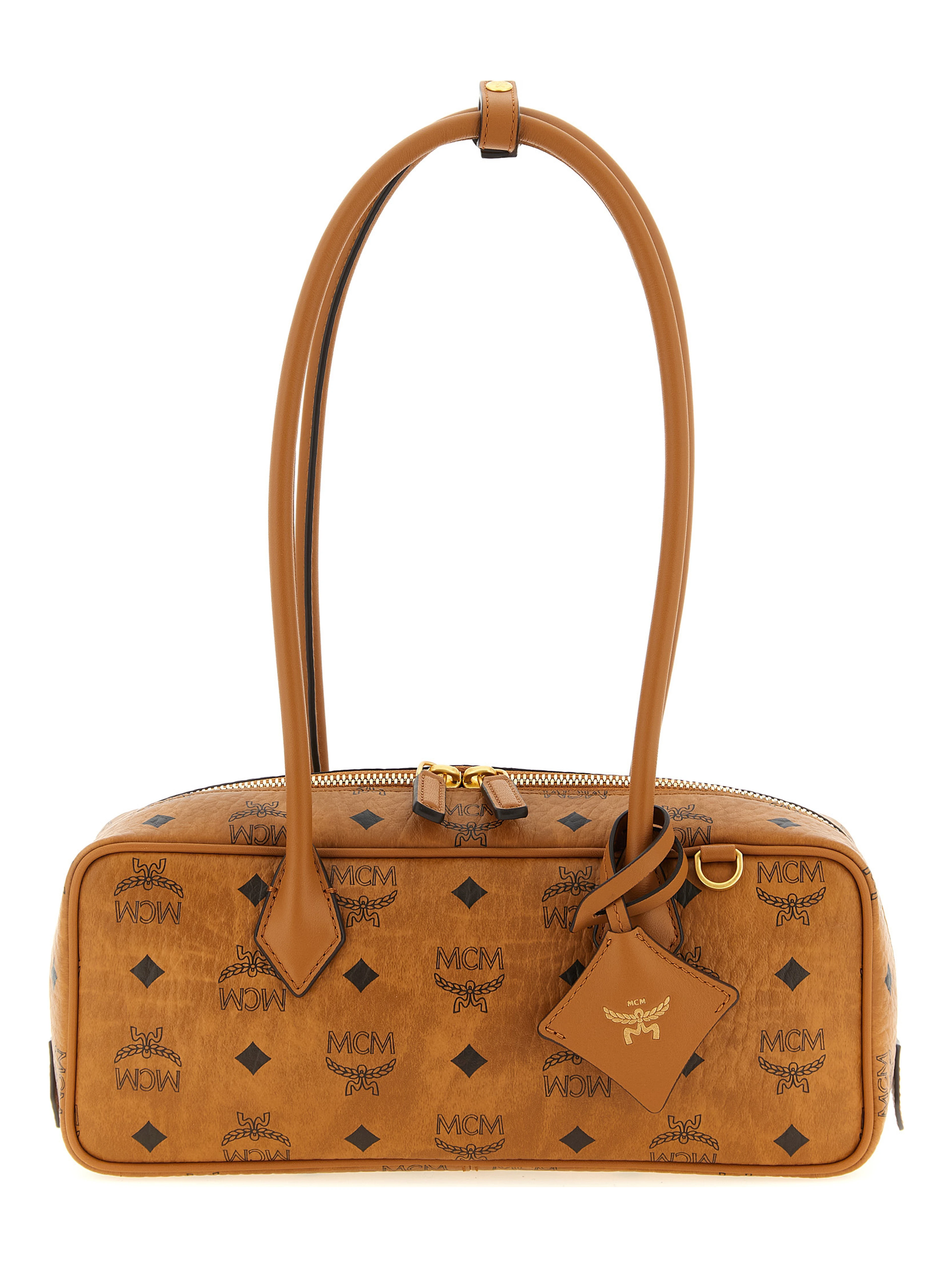 Brown Polyethylene Shoulder Bag