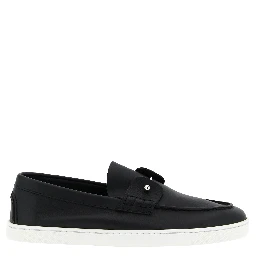 Black Calfskin Slip-On Loafers