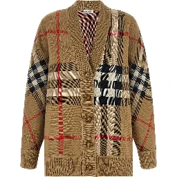Beige Polyester Cardigan