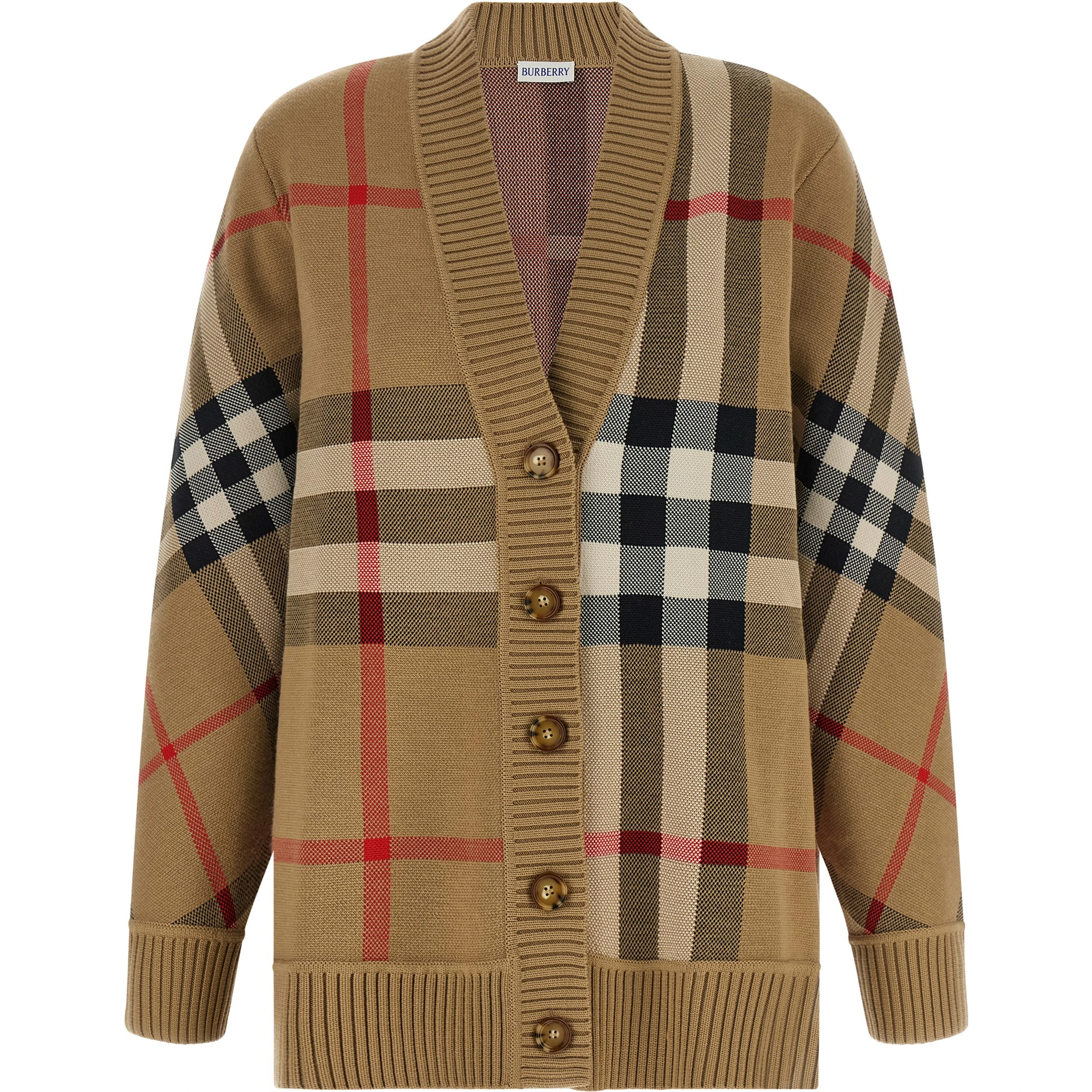 Beige Polyester Cardigan