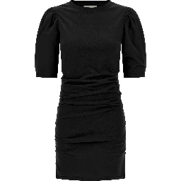 Black Cotton Short Dress