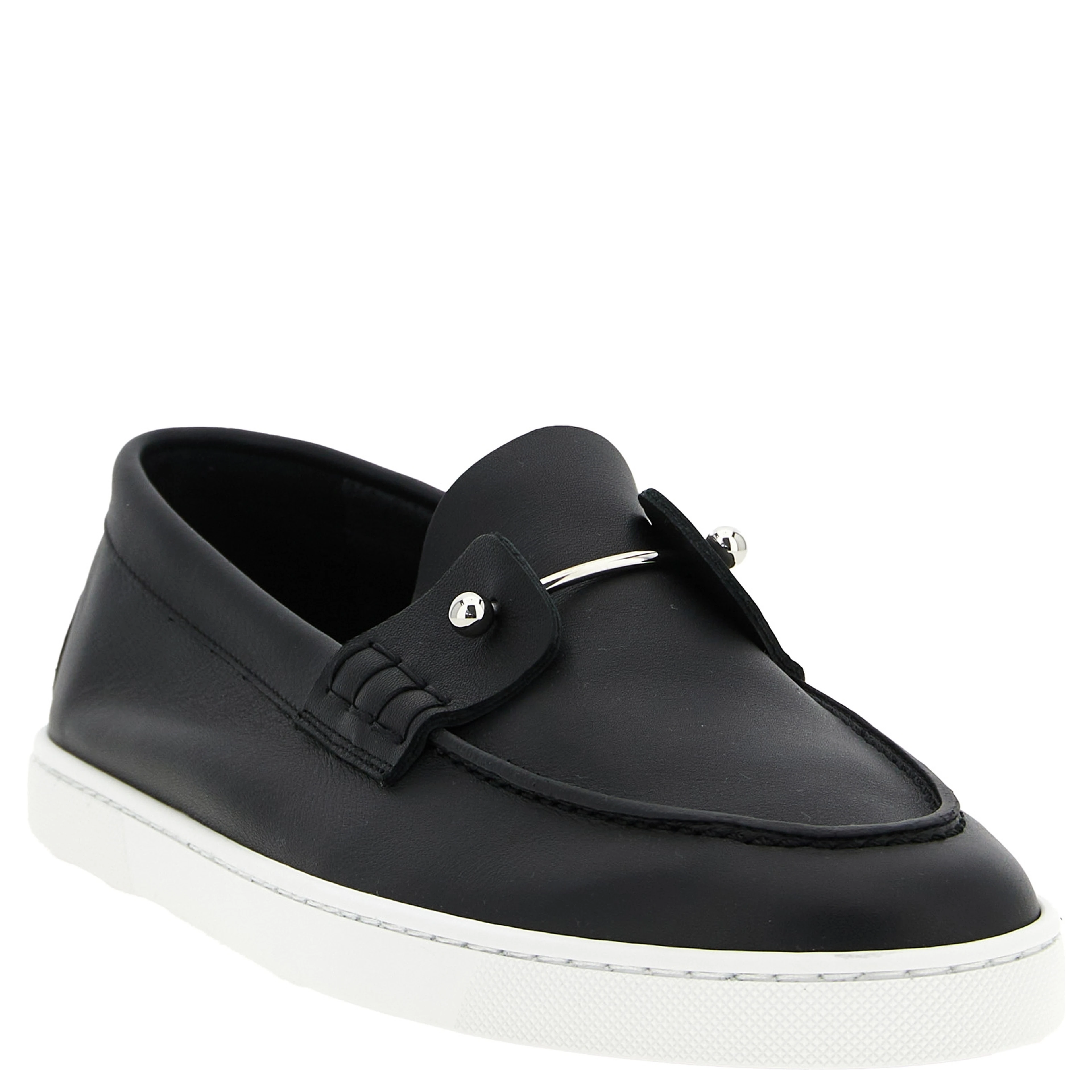 Black Calfskin Slip-On Loafers