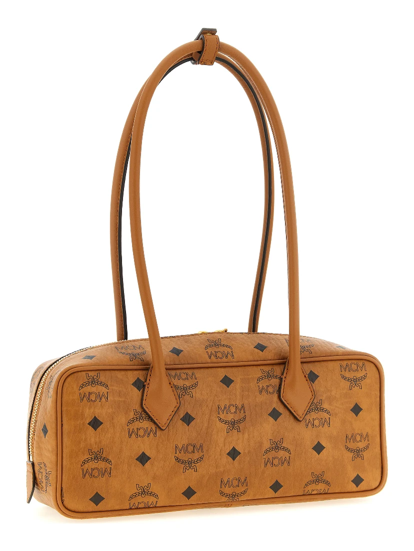 Brown Polyethylene Shoulder Bag