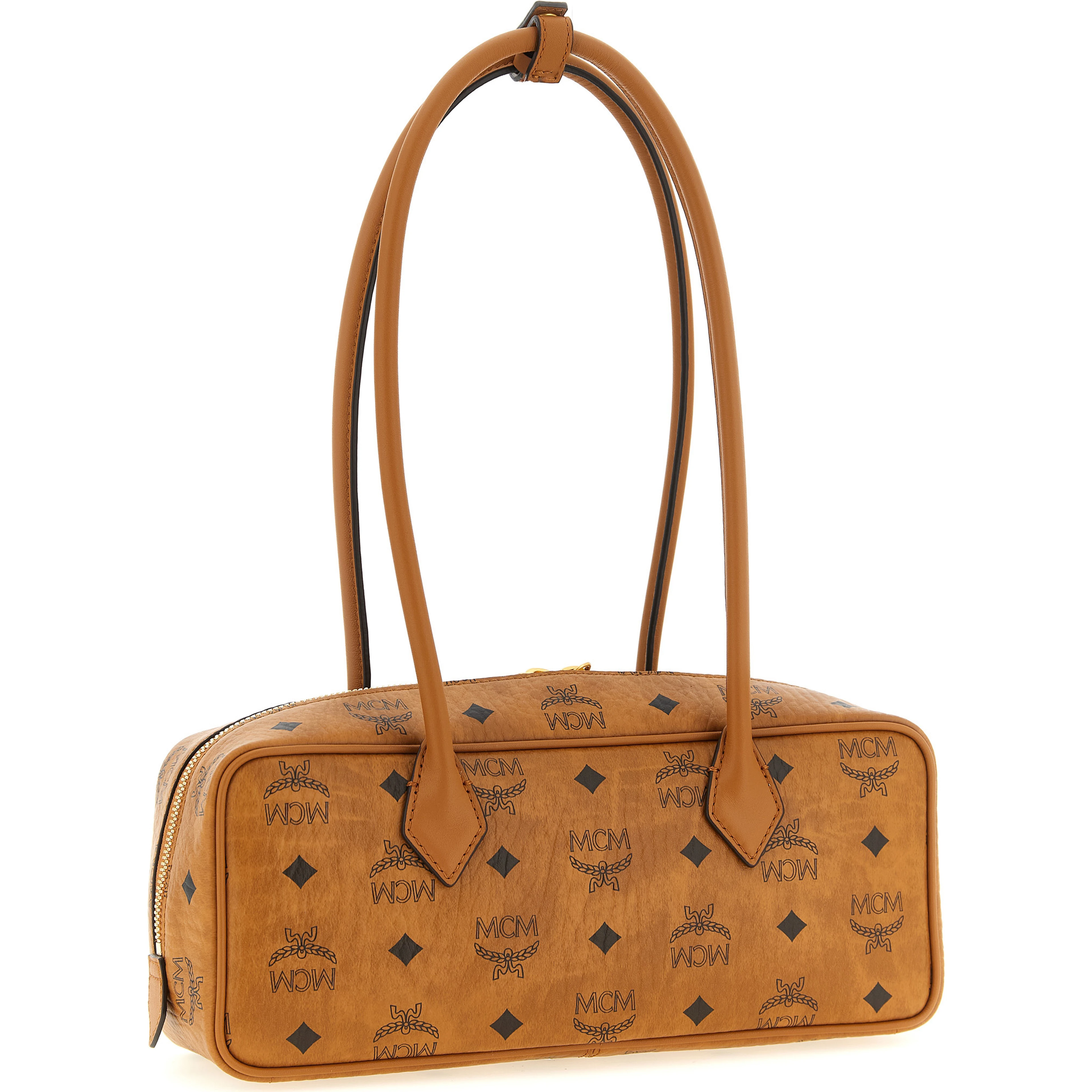 Brown Polyethylene Shoulder Bag