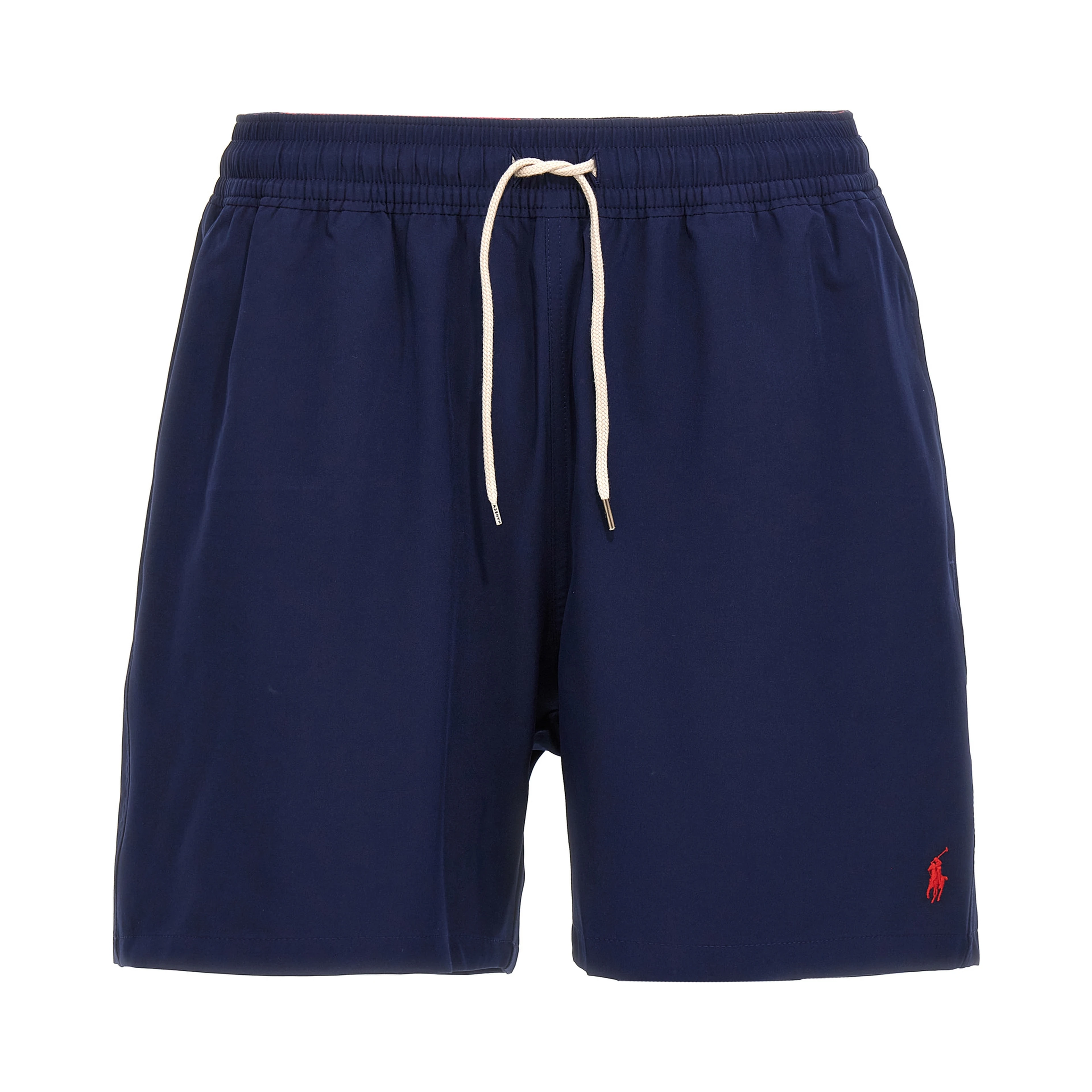 Blue Polyester Bermuda Shorts