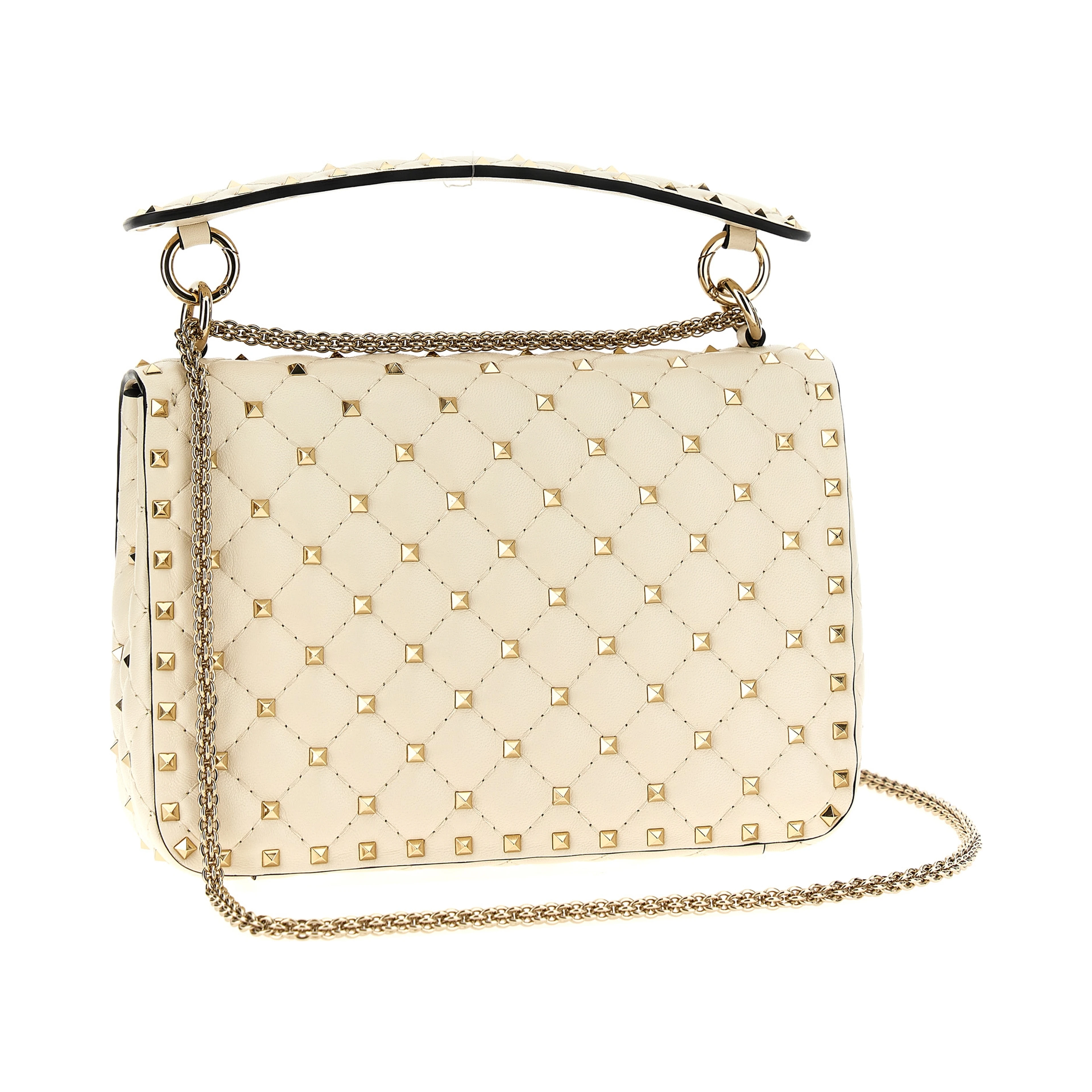 White Lamb Leather Shoulder Bag