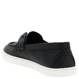 Black Calfskin Slip-On Loafers