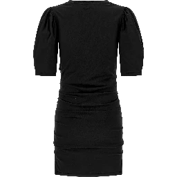 Black Cotton Short Dress