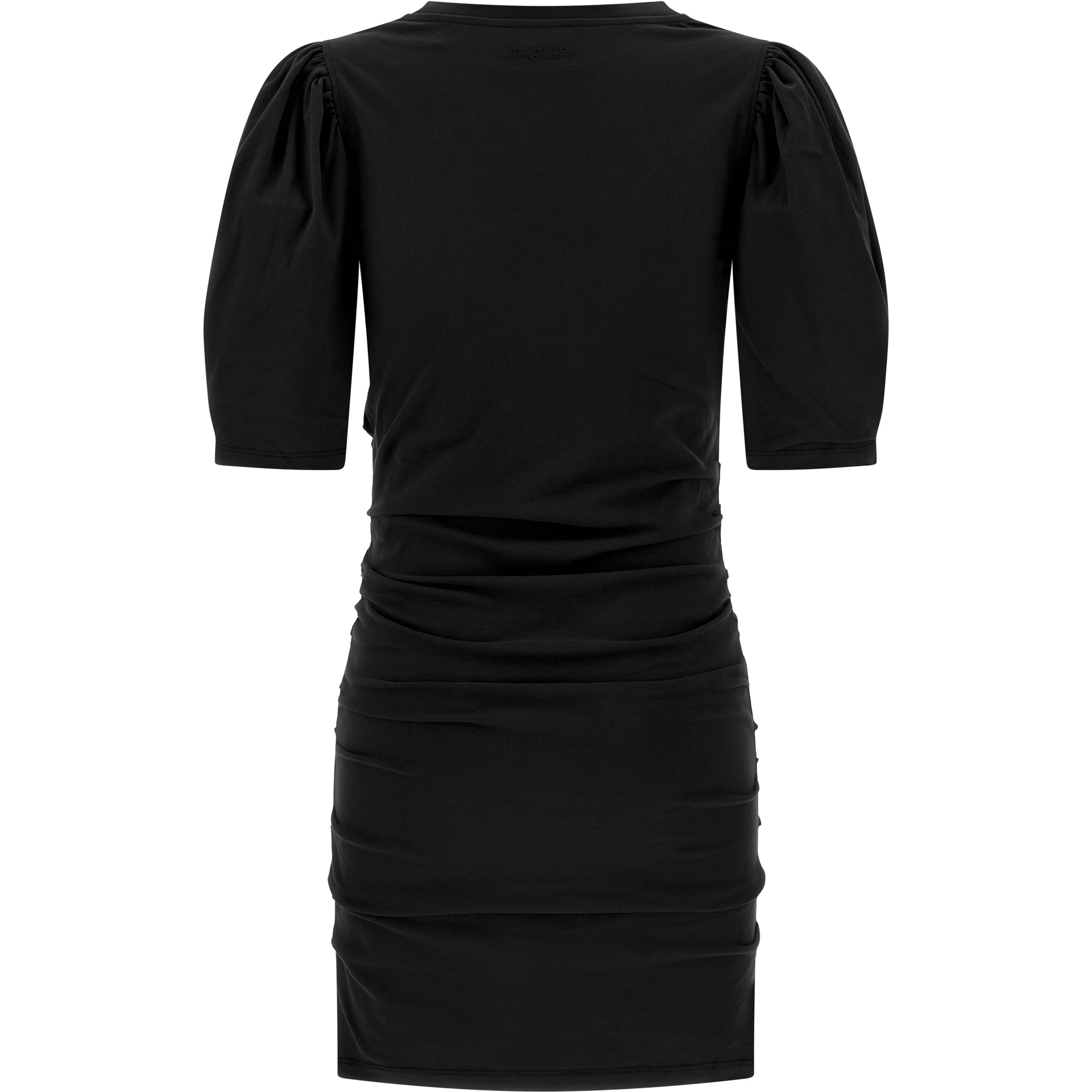 Black Cotton Short Dress