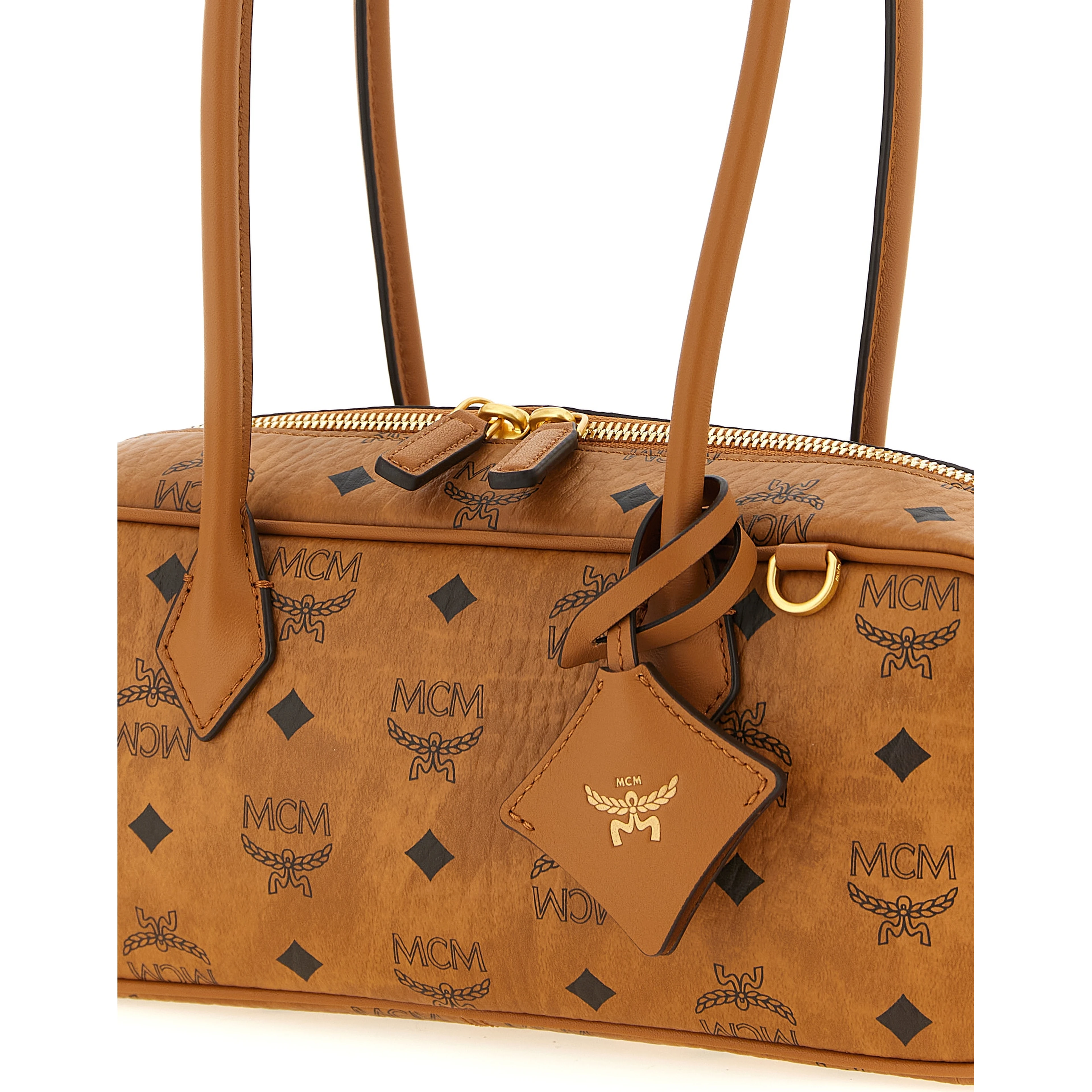 Brown Polyethylene Shoulder Bag