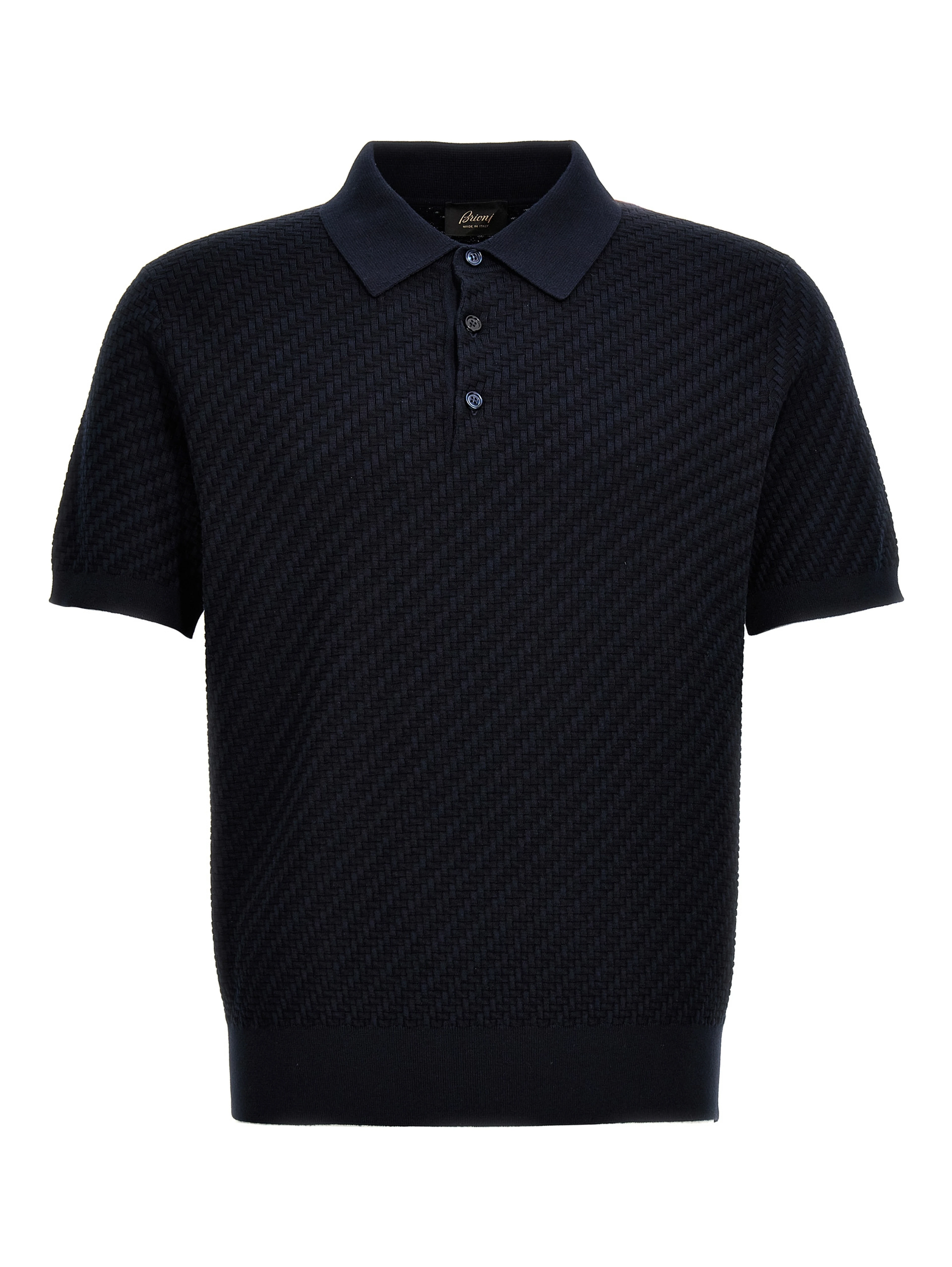 Blue Cotton Polo Shirt