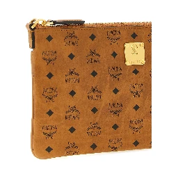 Brown Polyethylene Clutch Bag