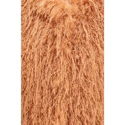 Orange Polyester Sleeveless Jacket
