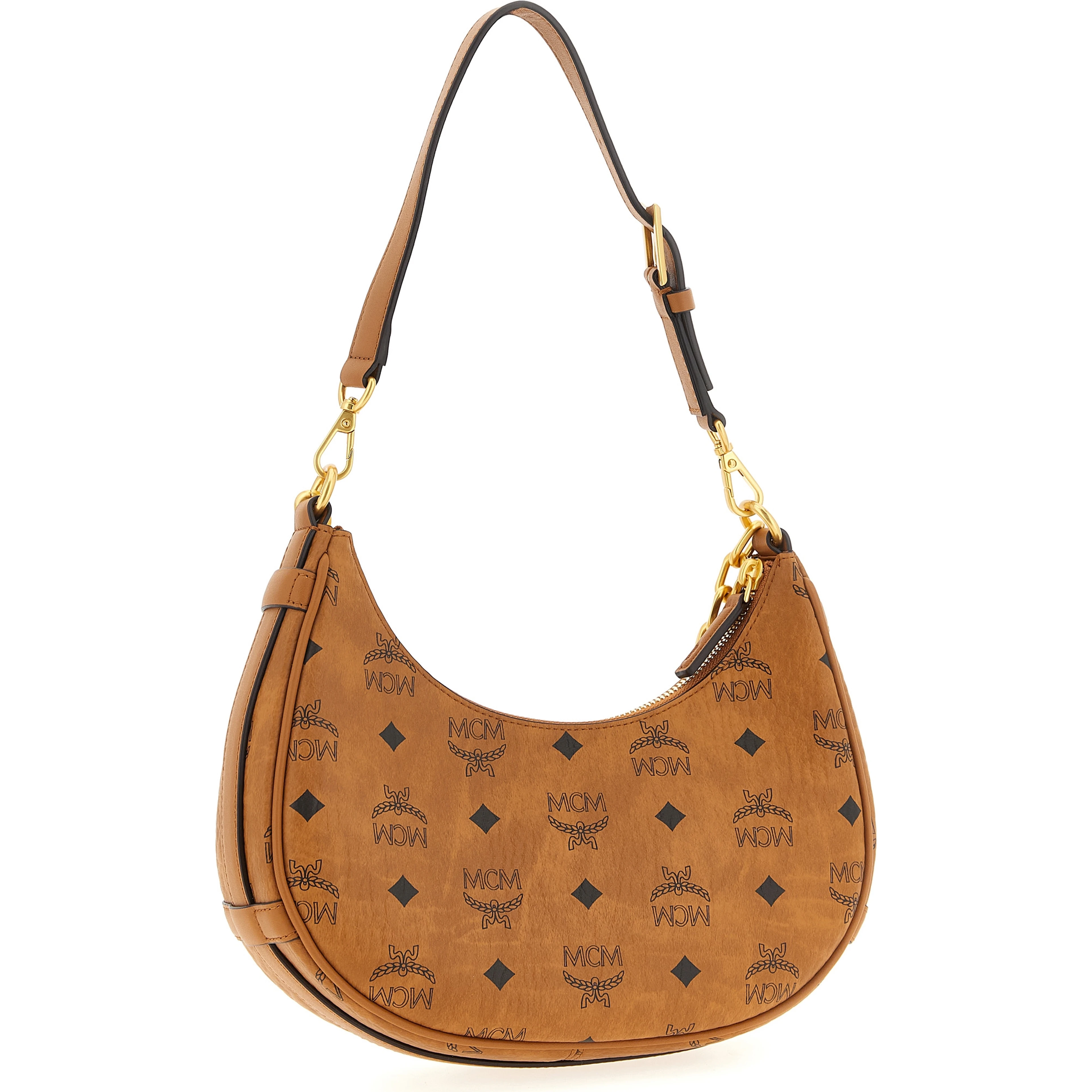 Brown Polyethylene Shoulder Bag