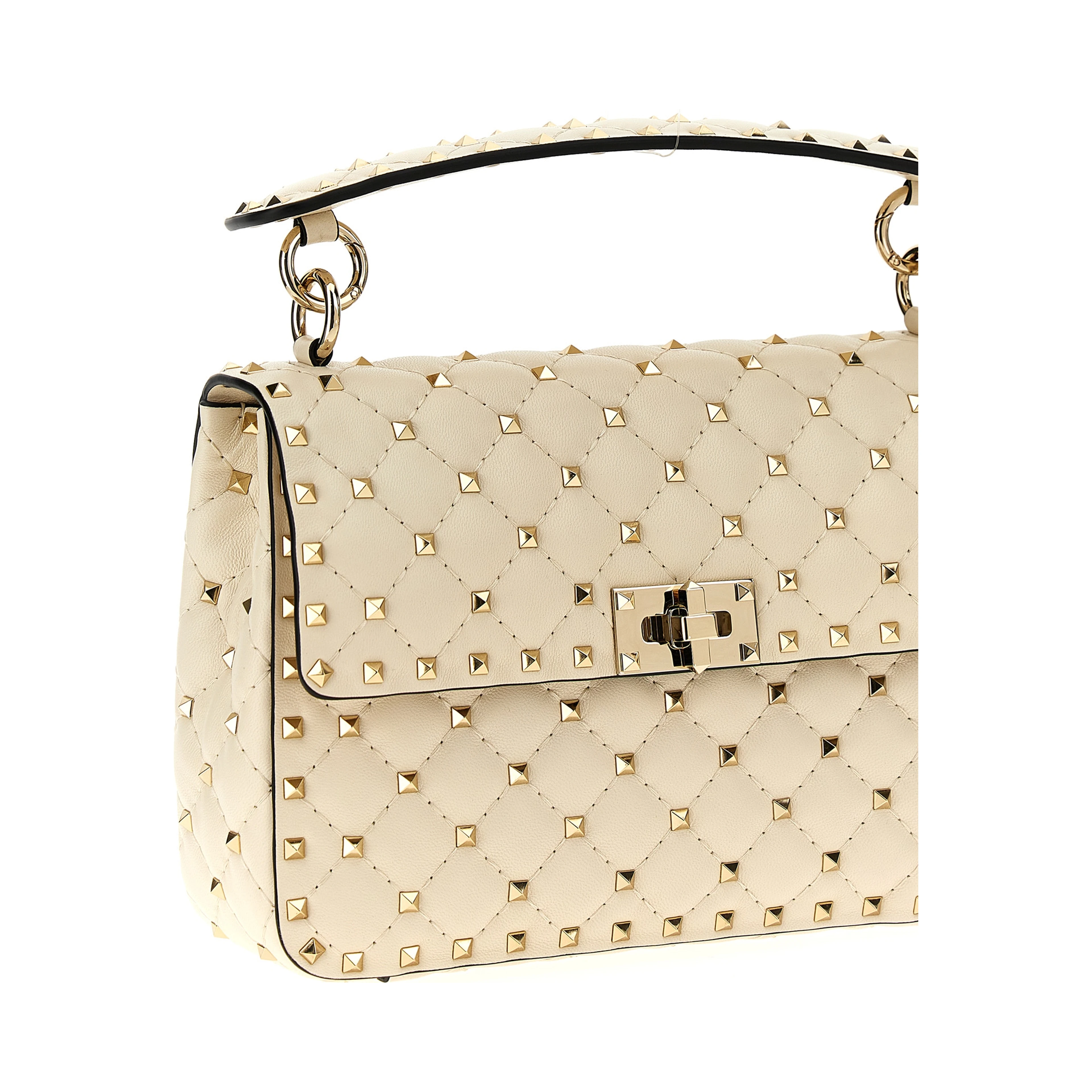 White Lamb Leather Shoulder Bag