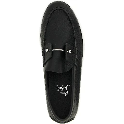 Black Calfskin Slip-On Loafers
