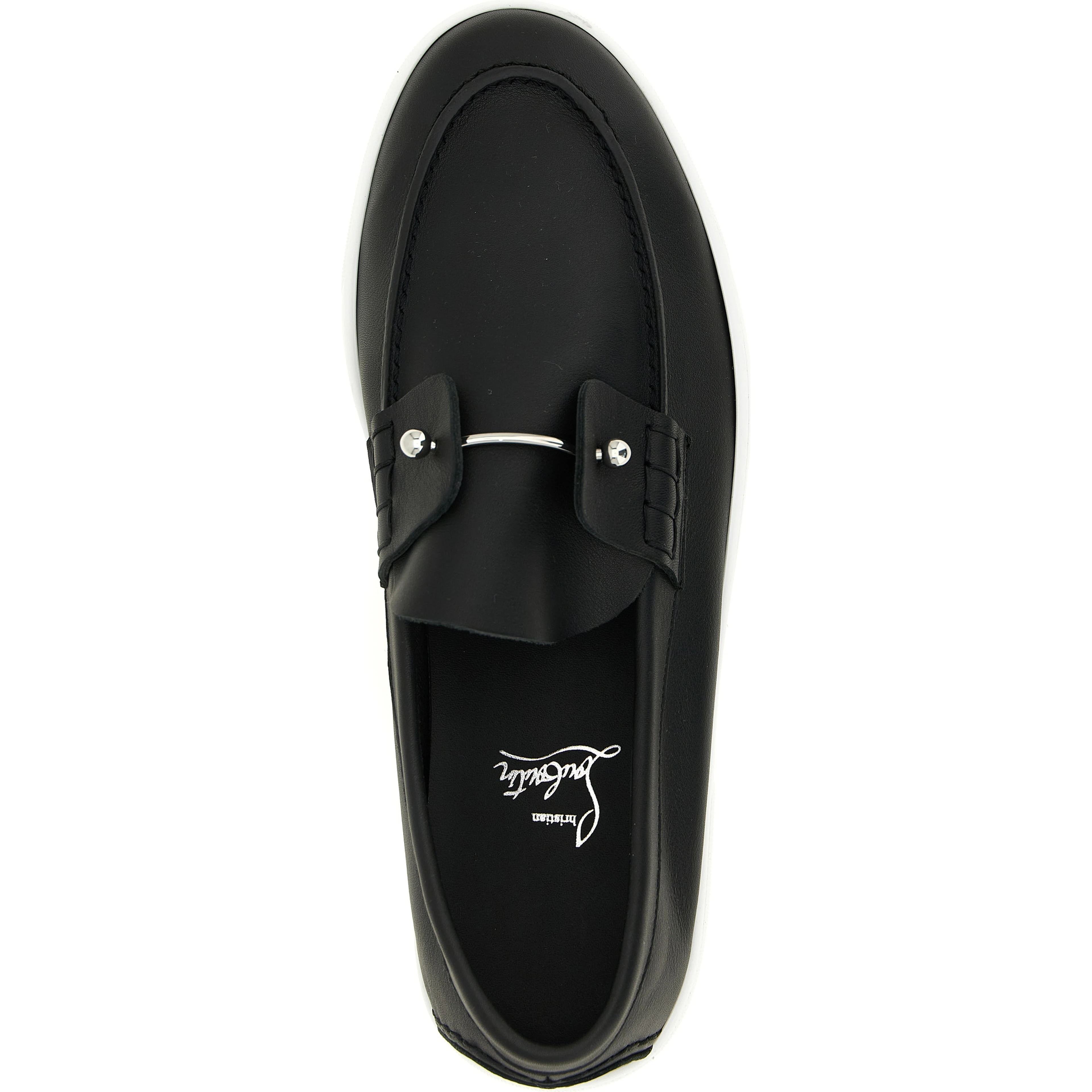 Black Calfskin Slip-On Loafers