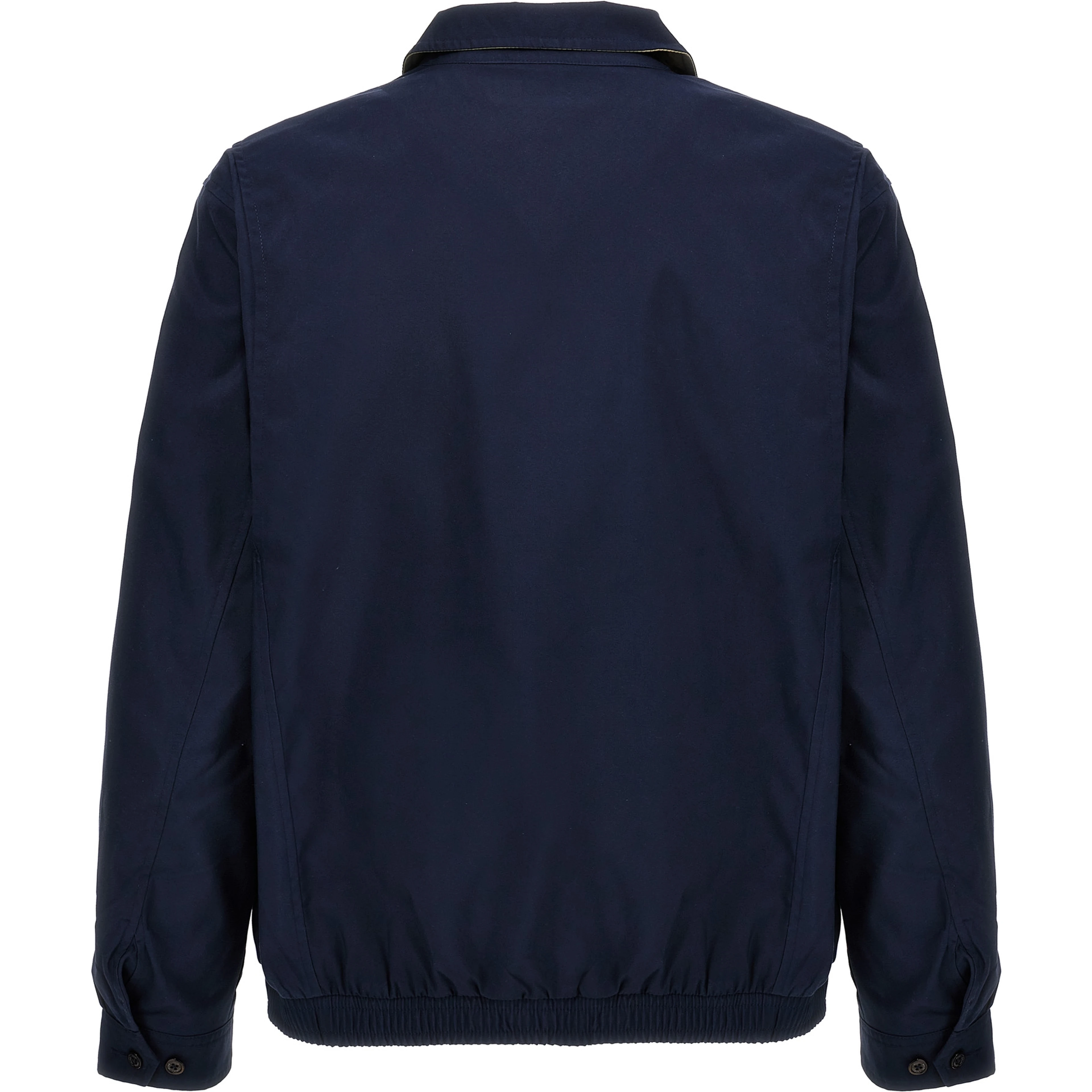 Blue Polyester Full-Length Jacket