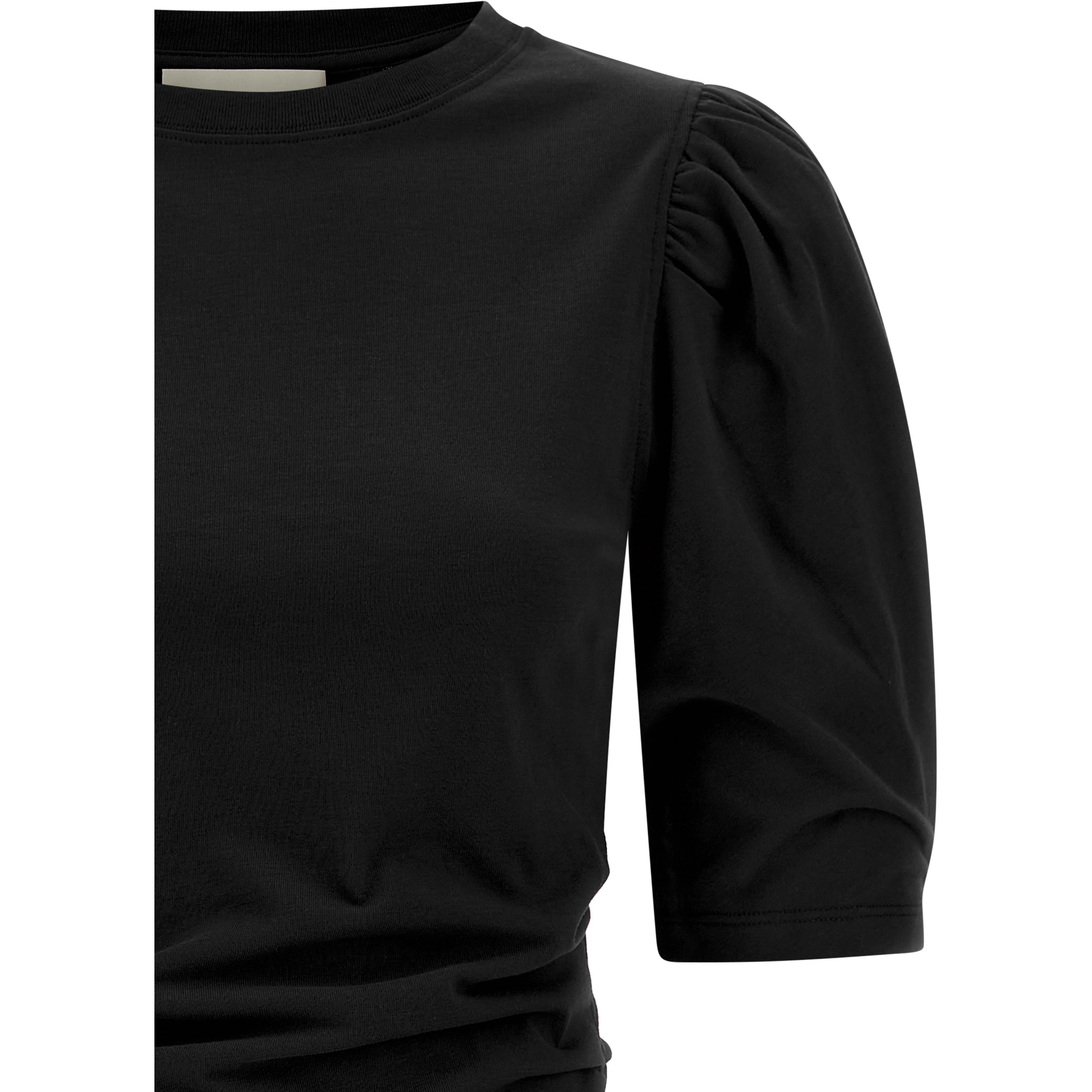 Black Cotton Short Dress