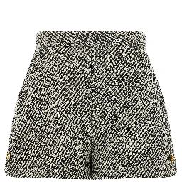 Bicolor Virgin Wool Bermuda Shorts