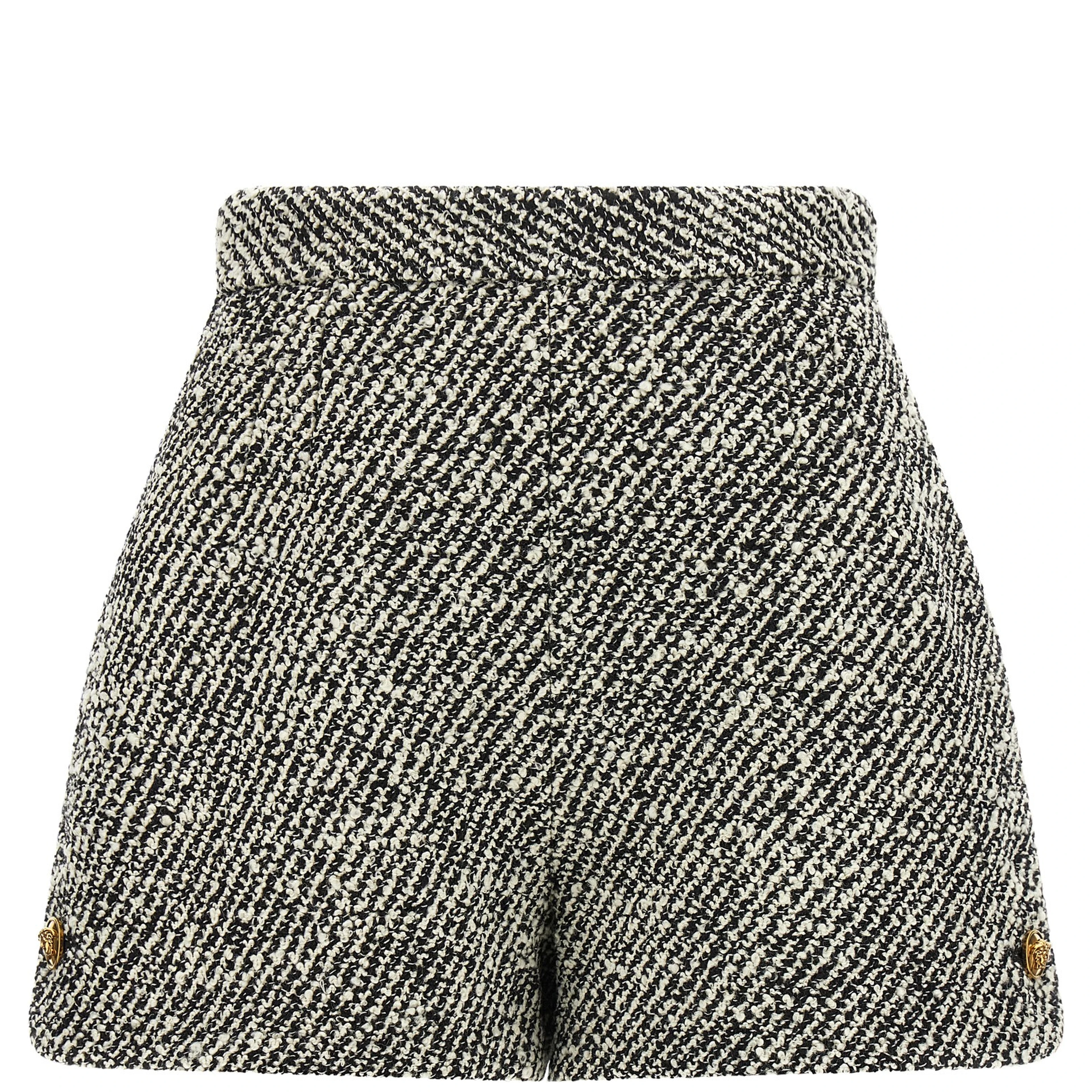 Bicolor Virgin Wool Bermuda Shorts