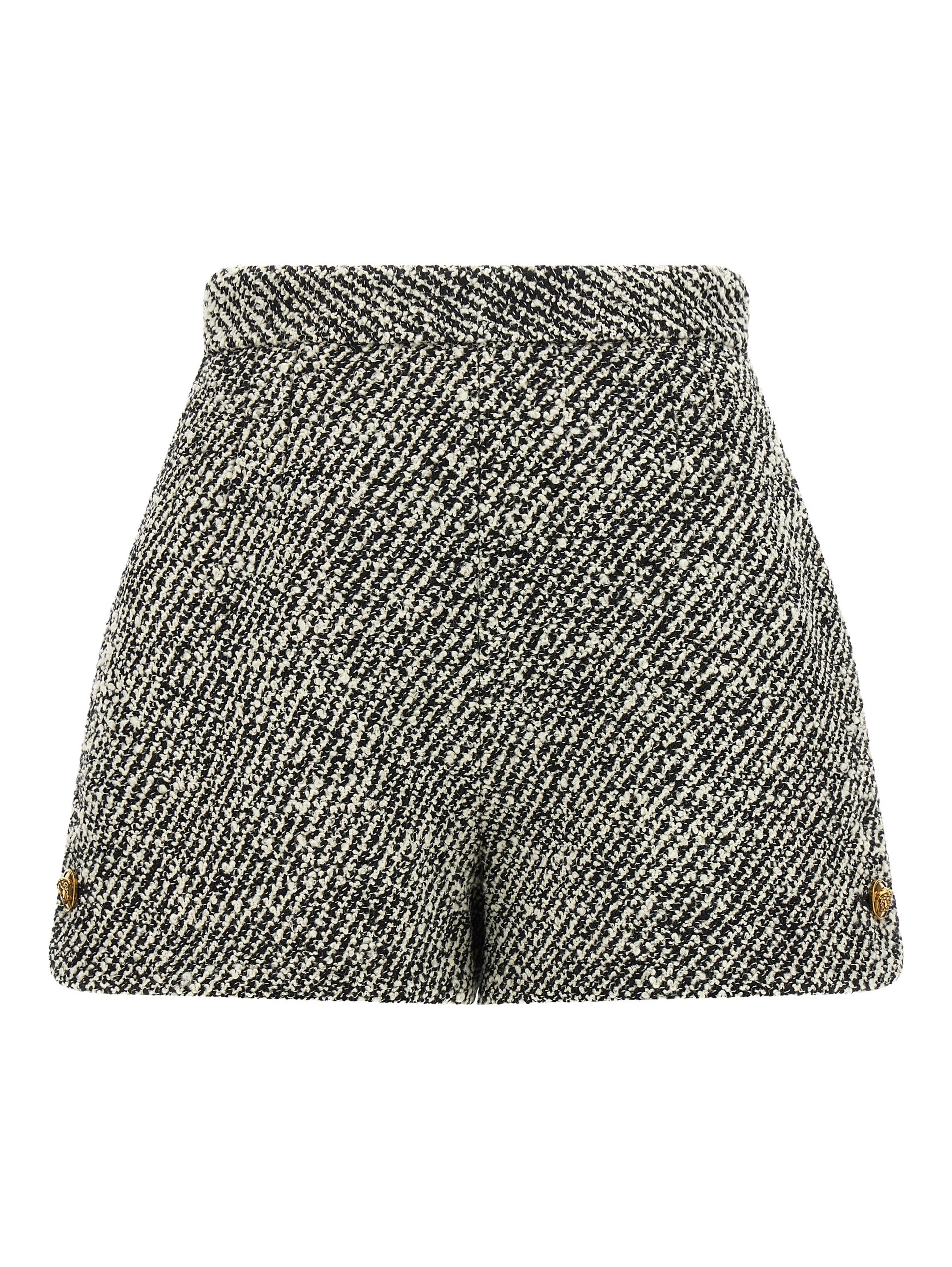 Bicolor Virgin Wool Bermuda Shorts