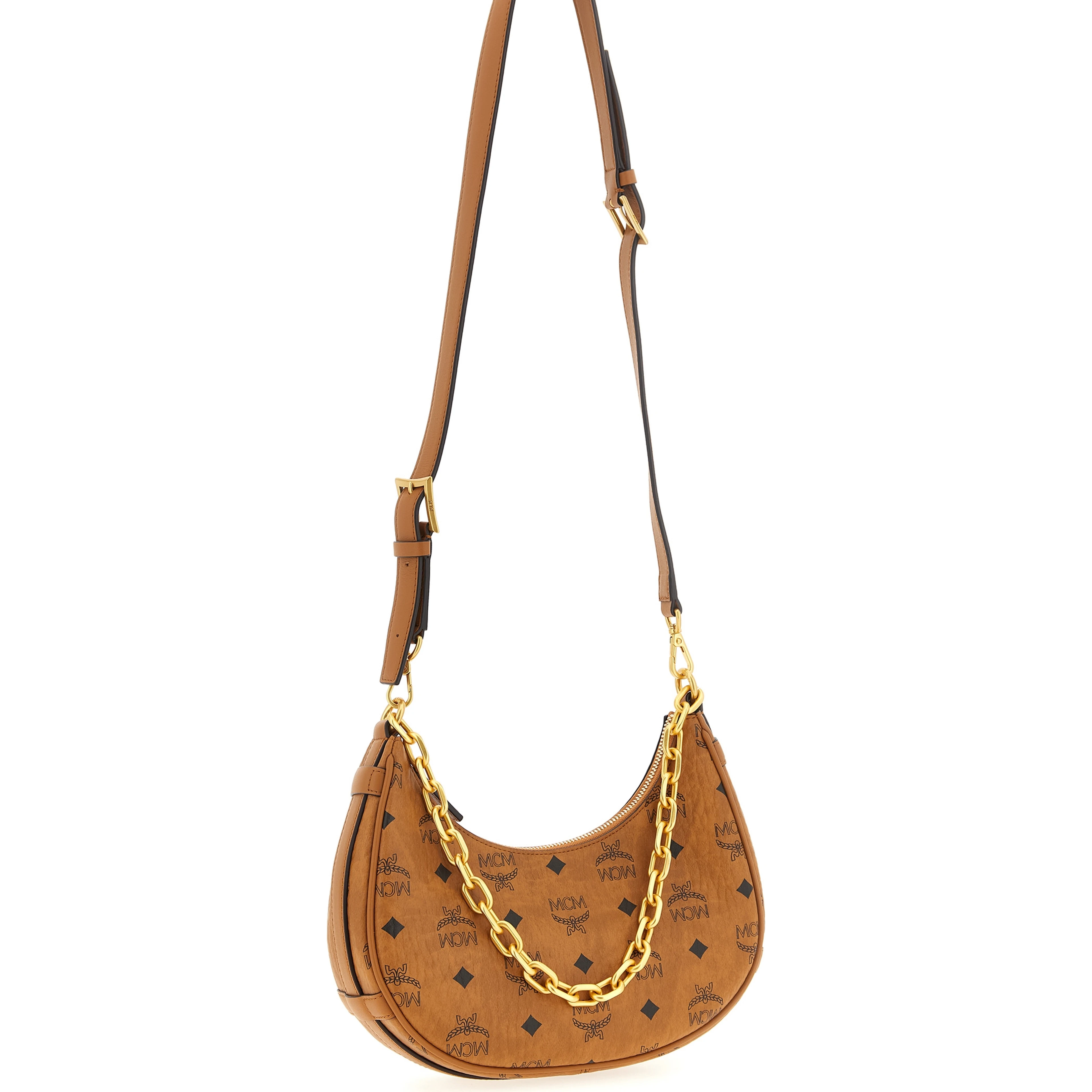 Brown Polyethylene Shoulder Bag