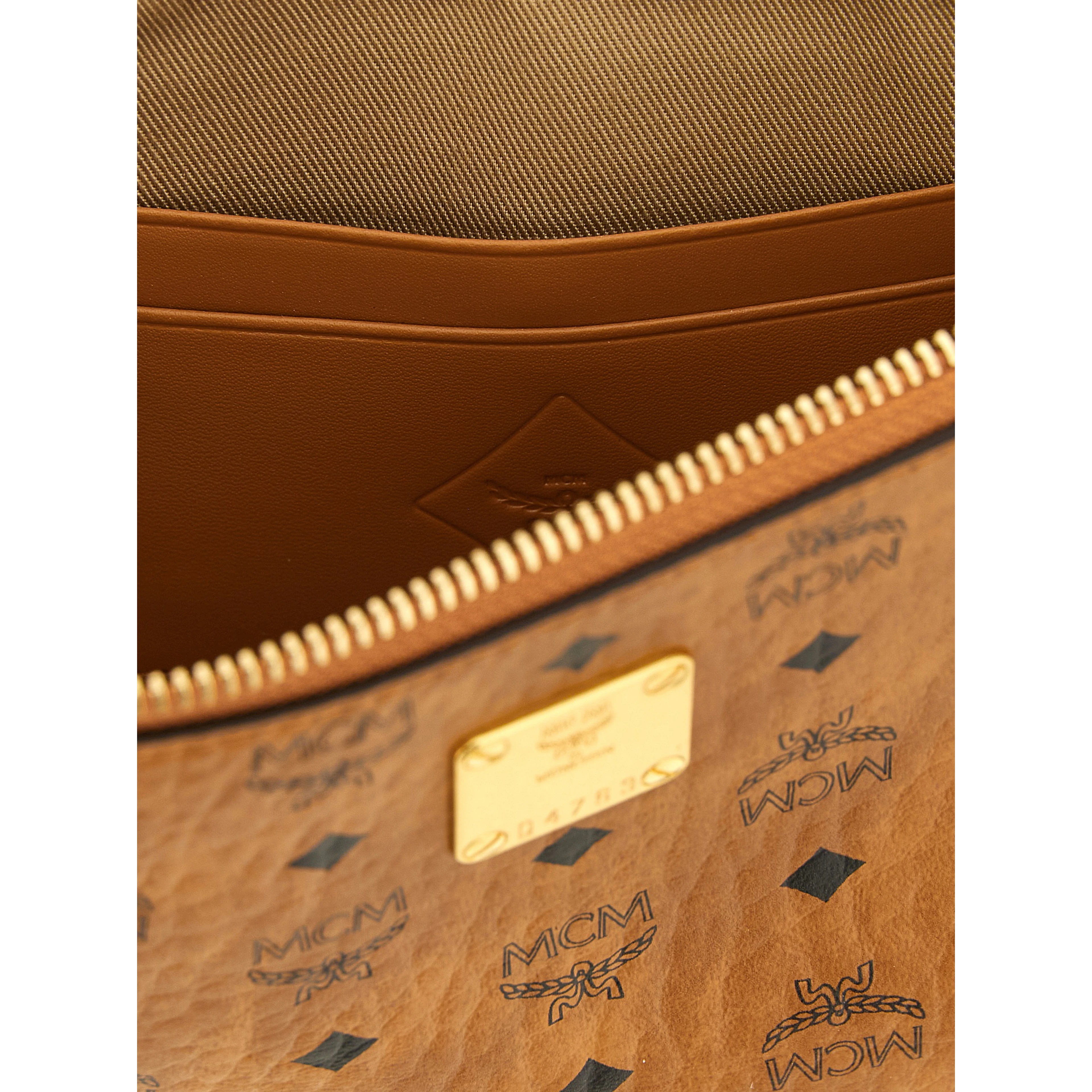 Brown Polyethylene Clutch Bag