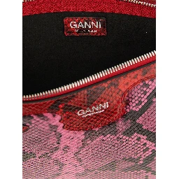 Fuchsia Polyester Clutch Bag