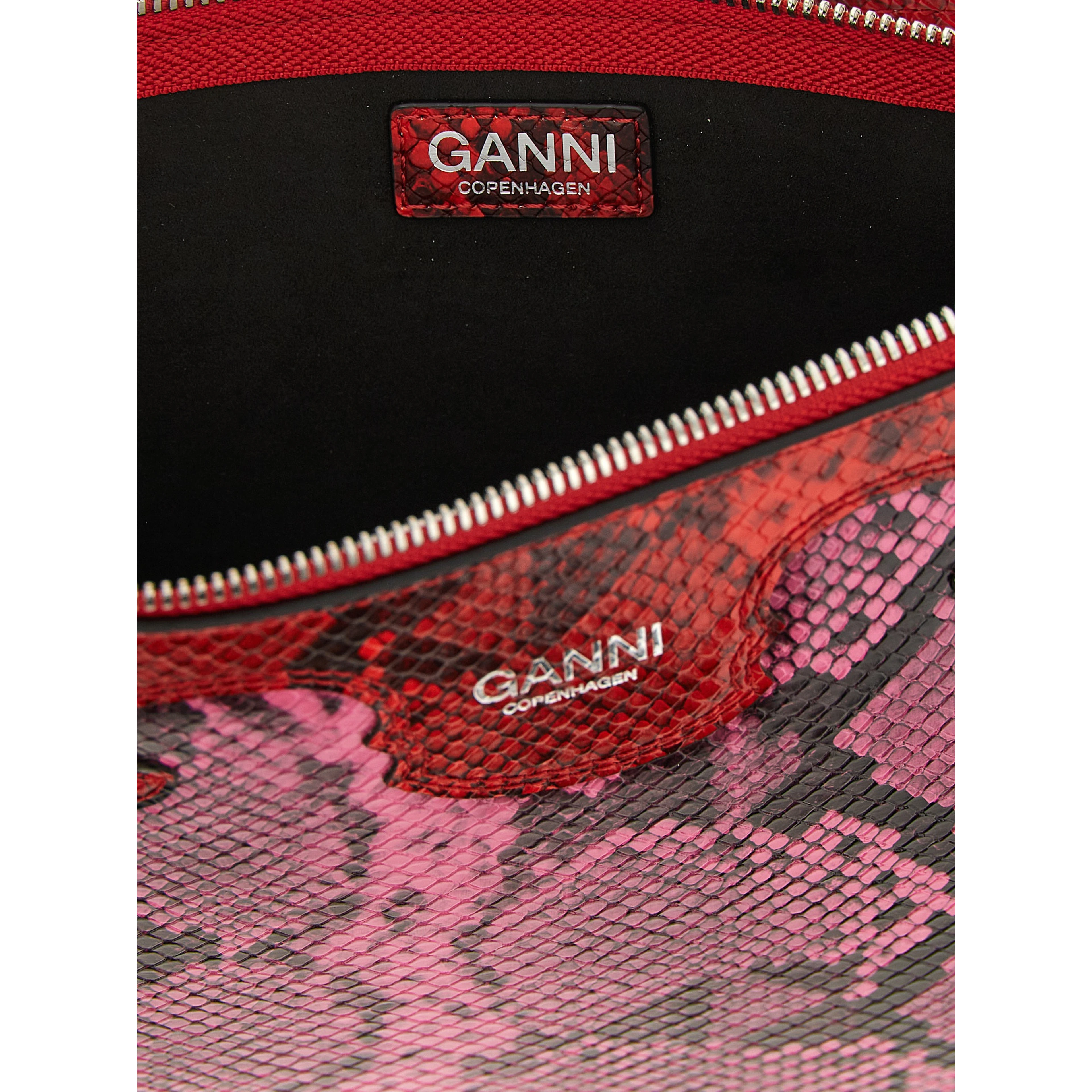 Fuchsia Polyester Clutch Bag