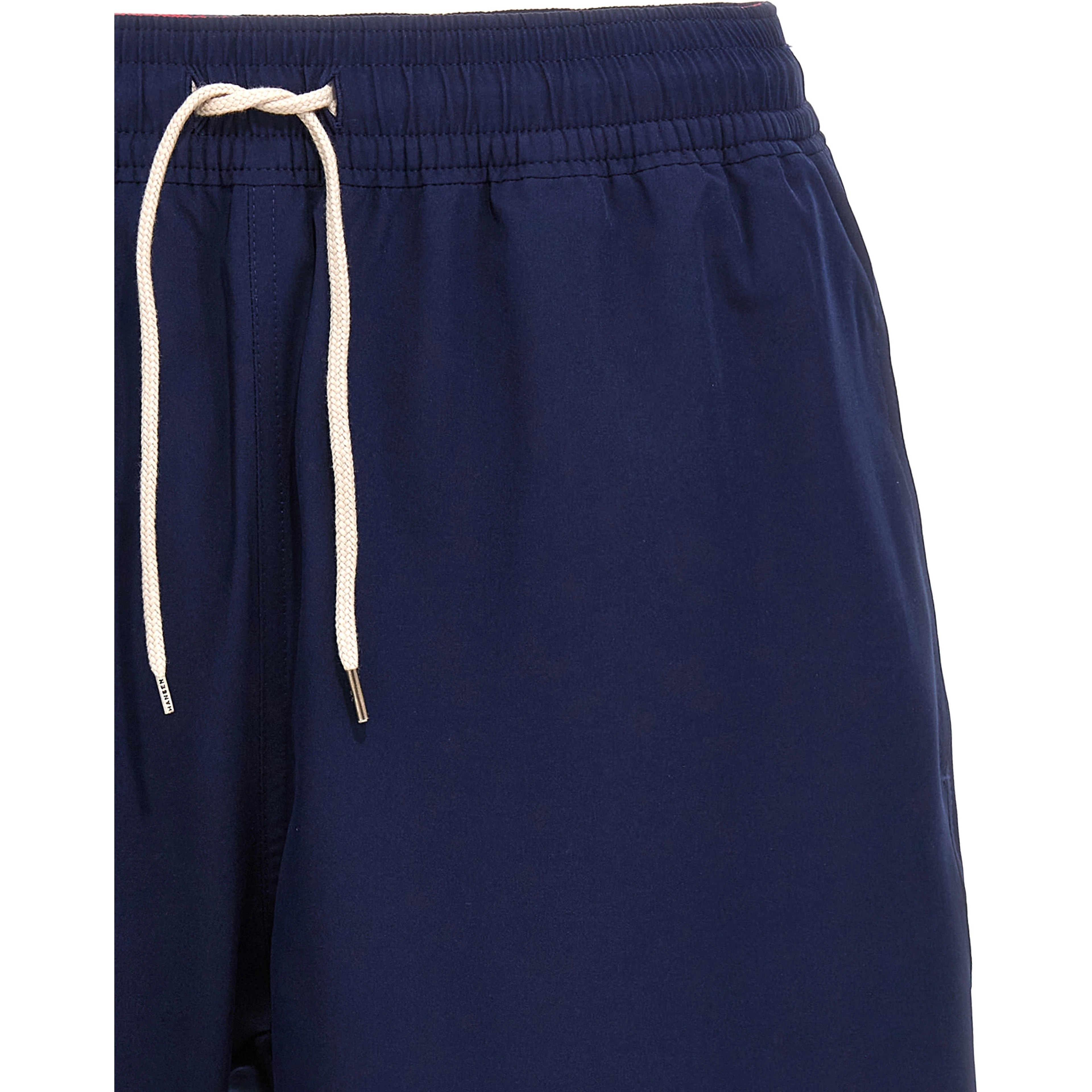 Blue Polyester Bermuda Shorts