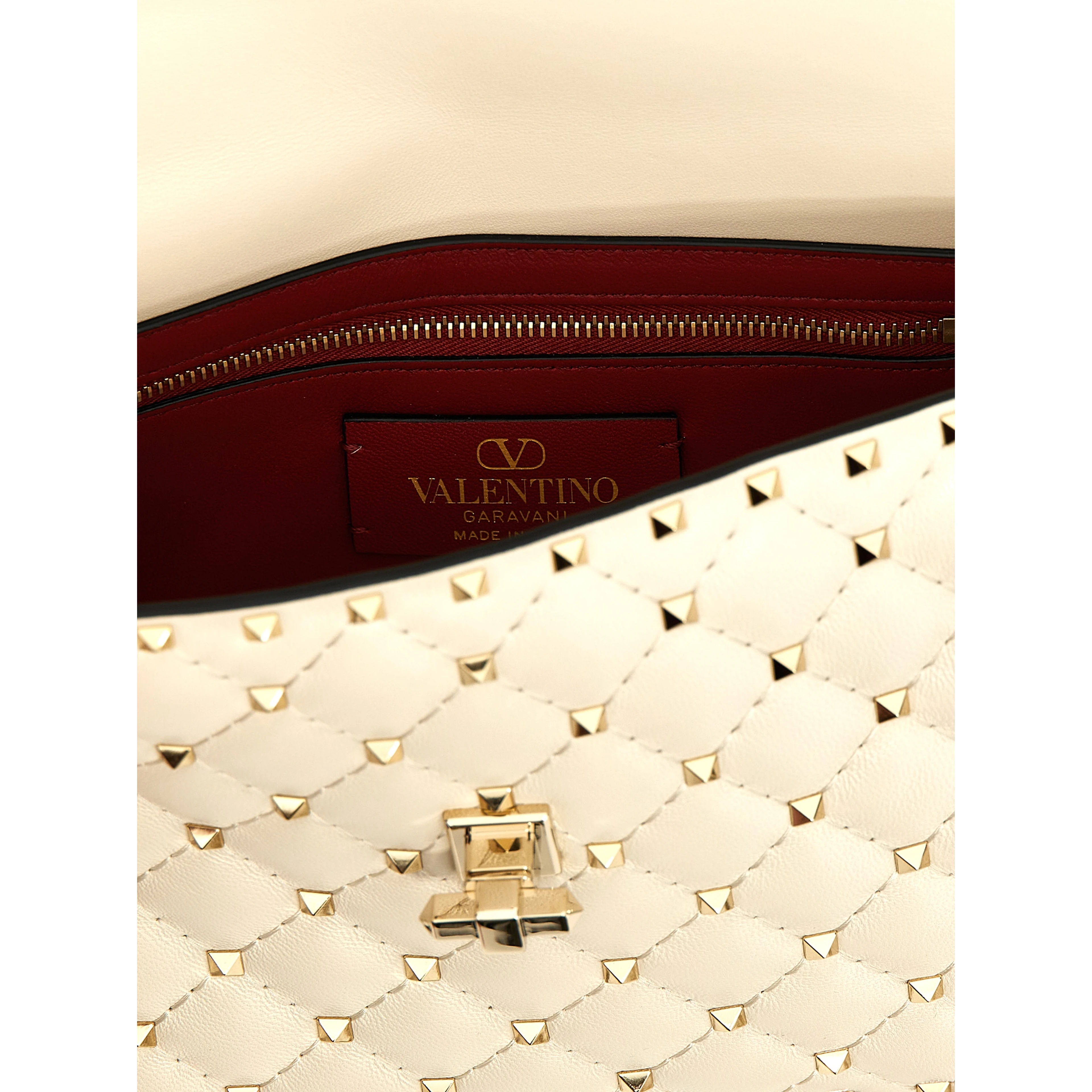 White Lamb Leather Shoulder Bag