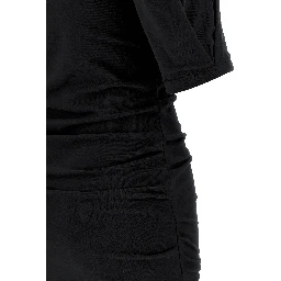 Black Cotton Short Dress