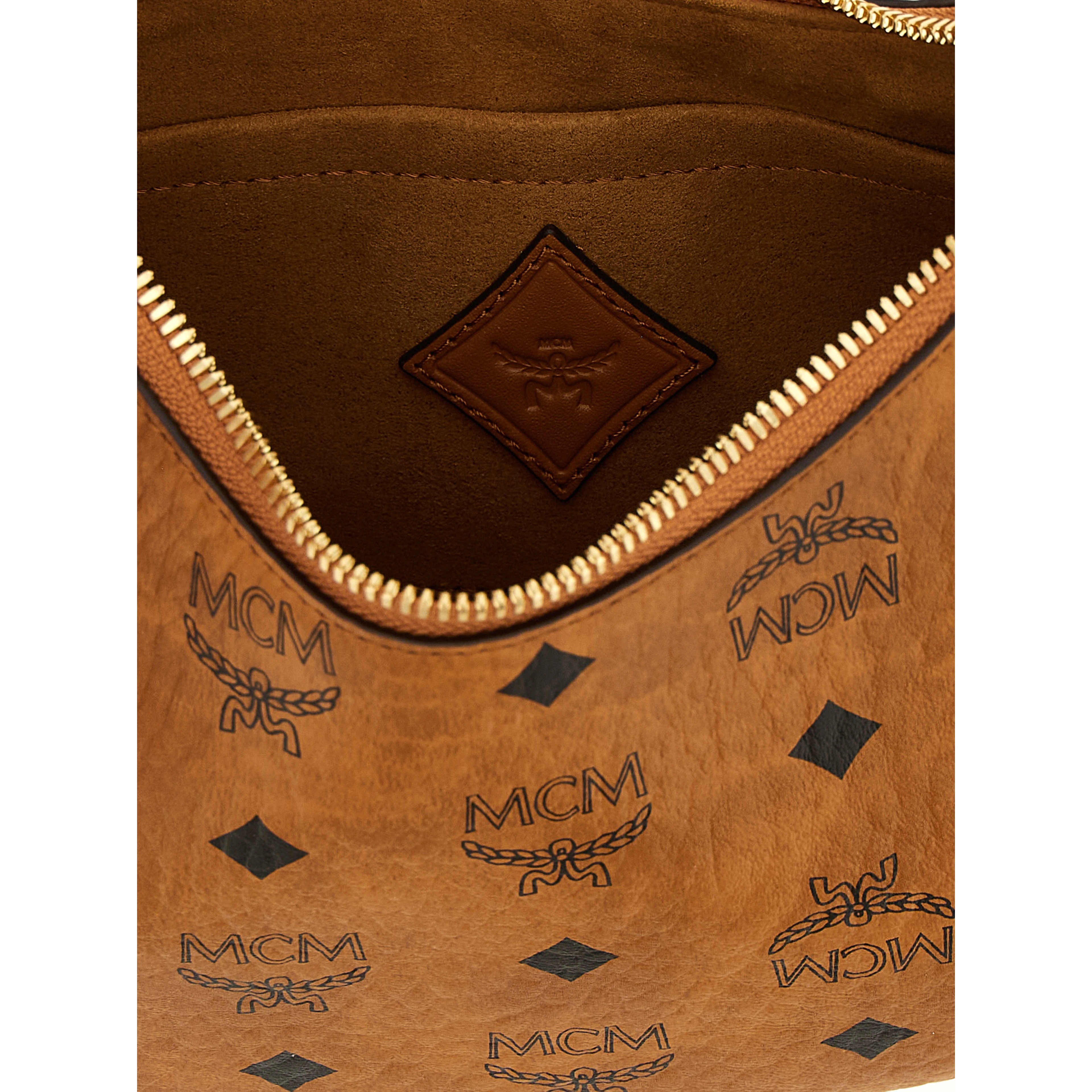 Brown Polyethylene Shoulder Bag
