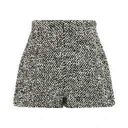 Bicolor Virgin Wool Bermuda Shorts