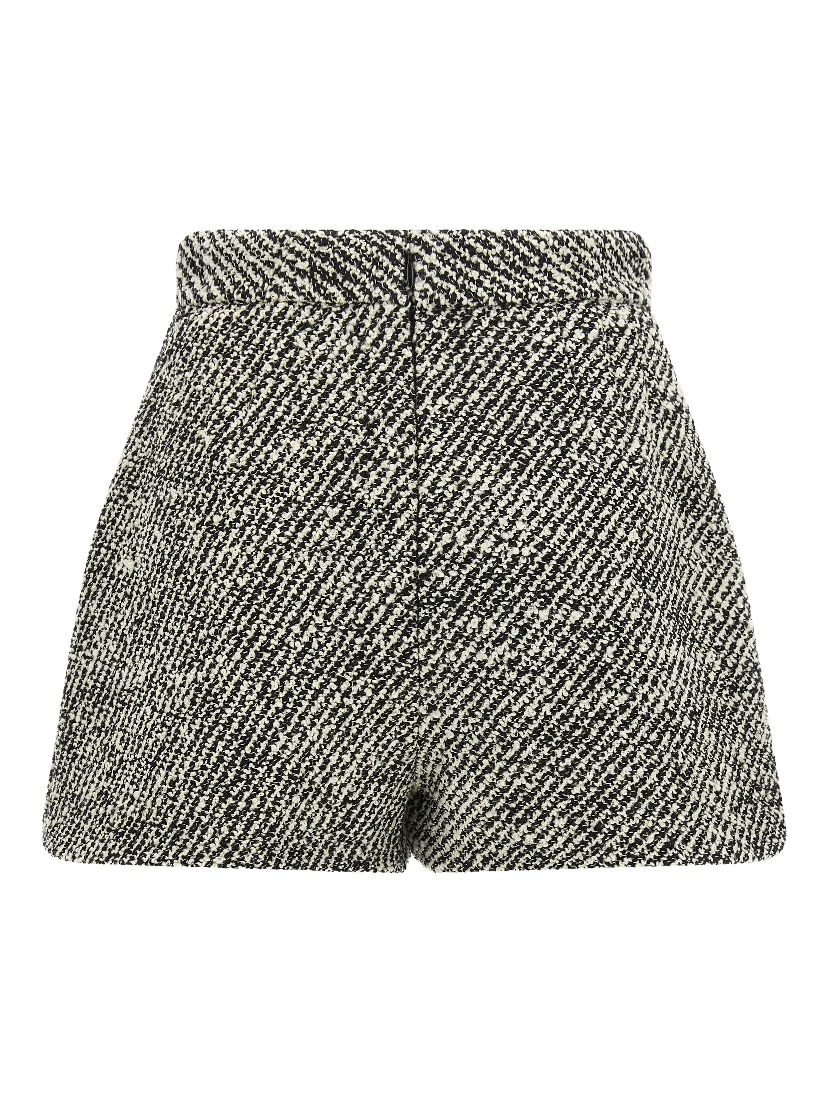Bicolor Virgin Wool Bermuda Shorts