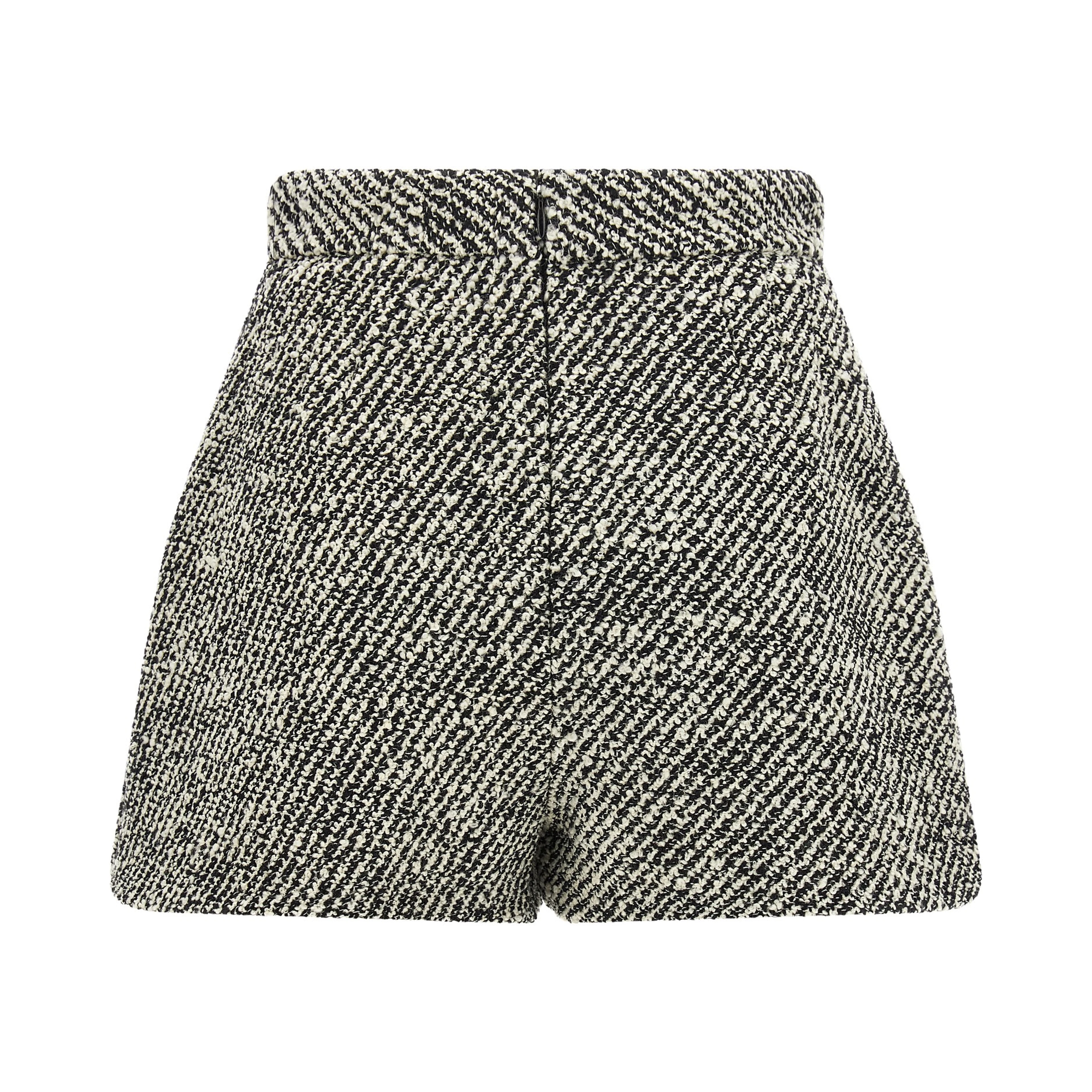 Bicolor Virgin Wool Bermuda Shorts